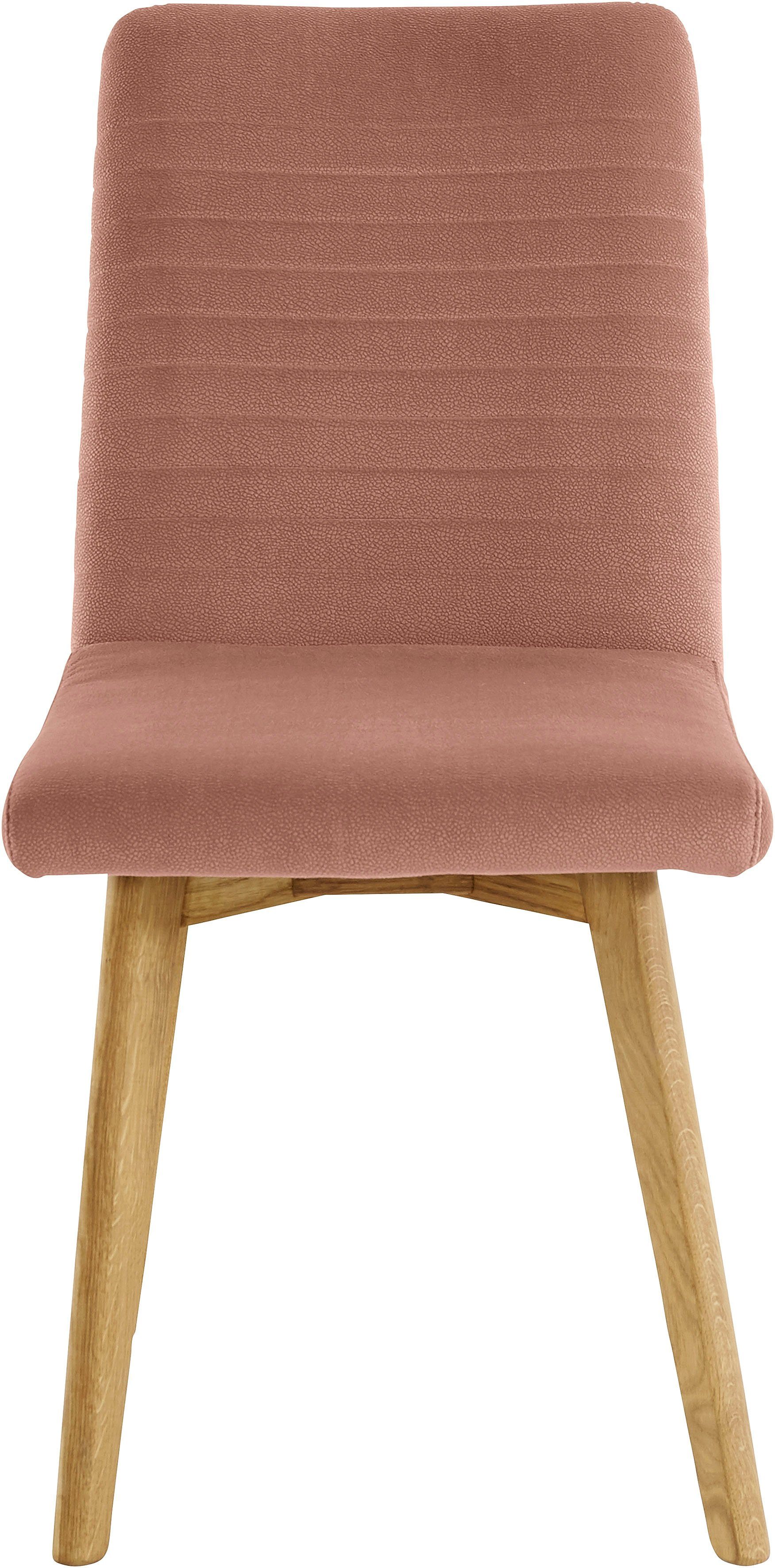 OTTO products Eetkamerstoel Alessja Bekleding van microvezel, frame van eiken massief hout (set, 2 stuks)