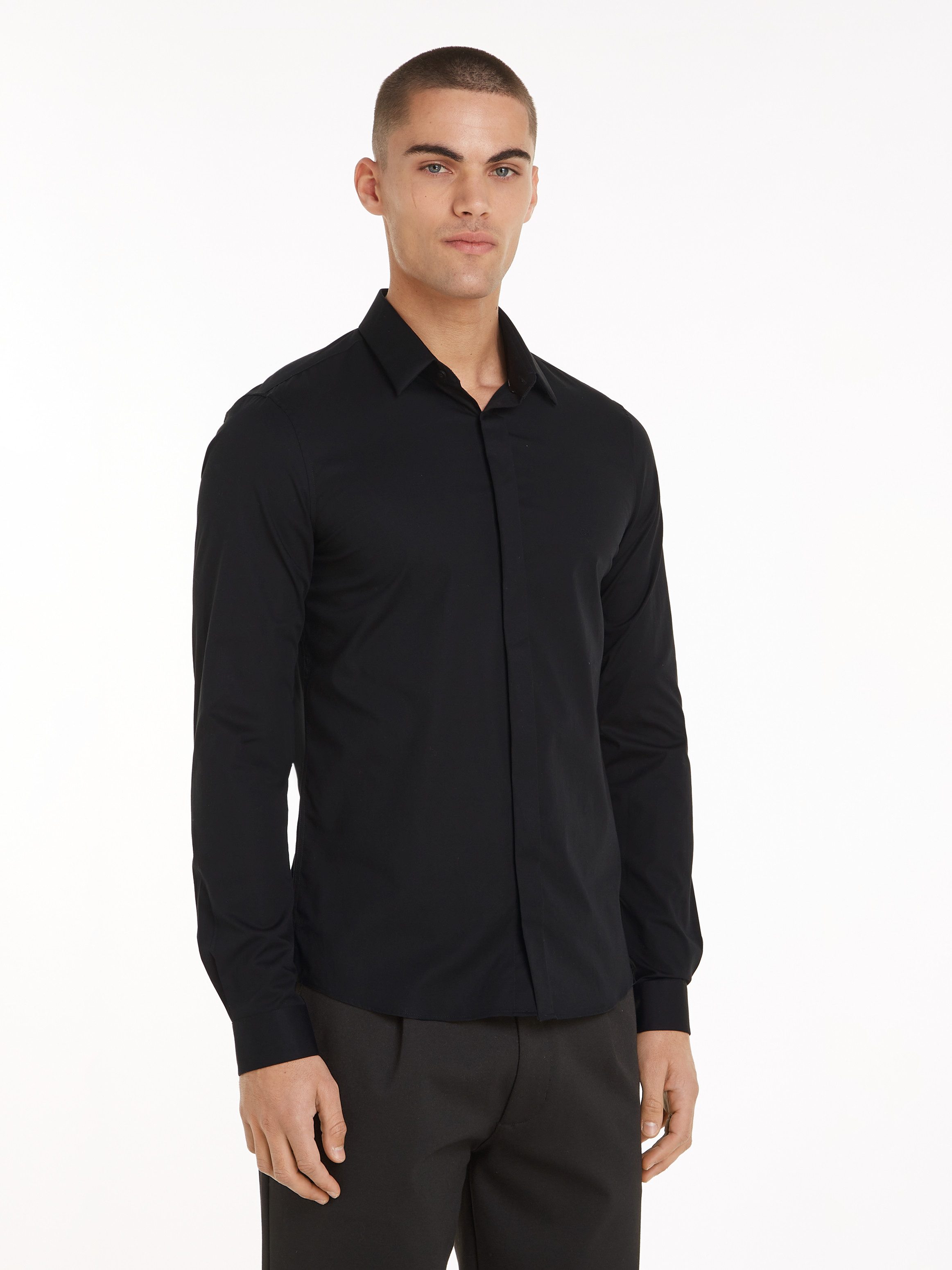 Calvin Klein Overhemd met lange mouwen POPLIN HP EXTRA SLIM SHIRT
