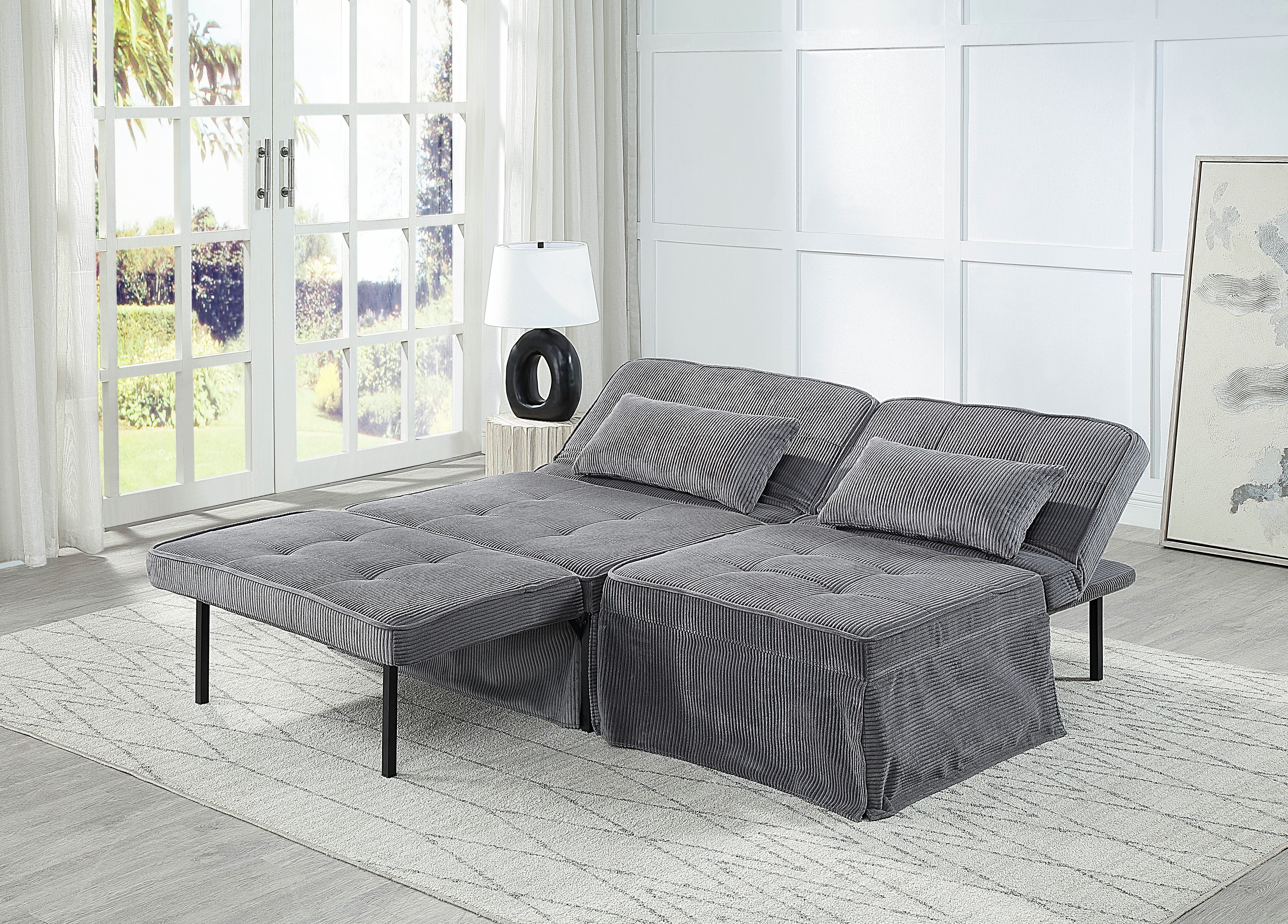 ATLANTIC home collection Slaapbank Finn te veranderen in een loungestoel, relaxfauteuil en logeerbed, incl. kussen