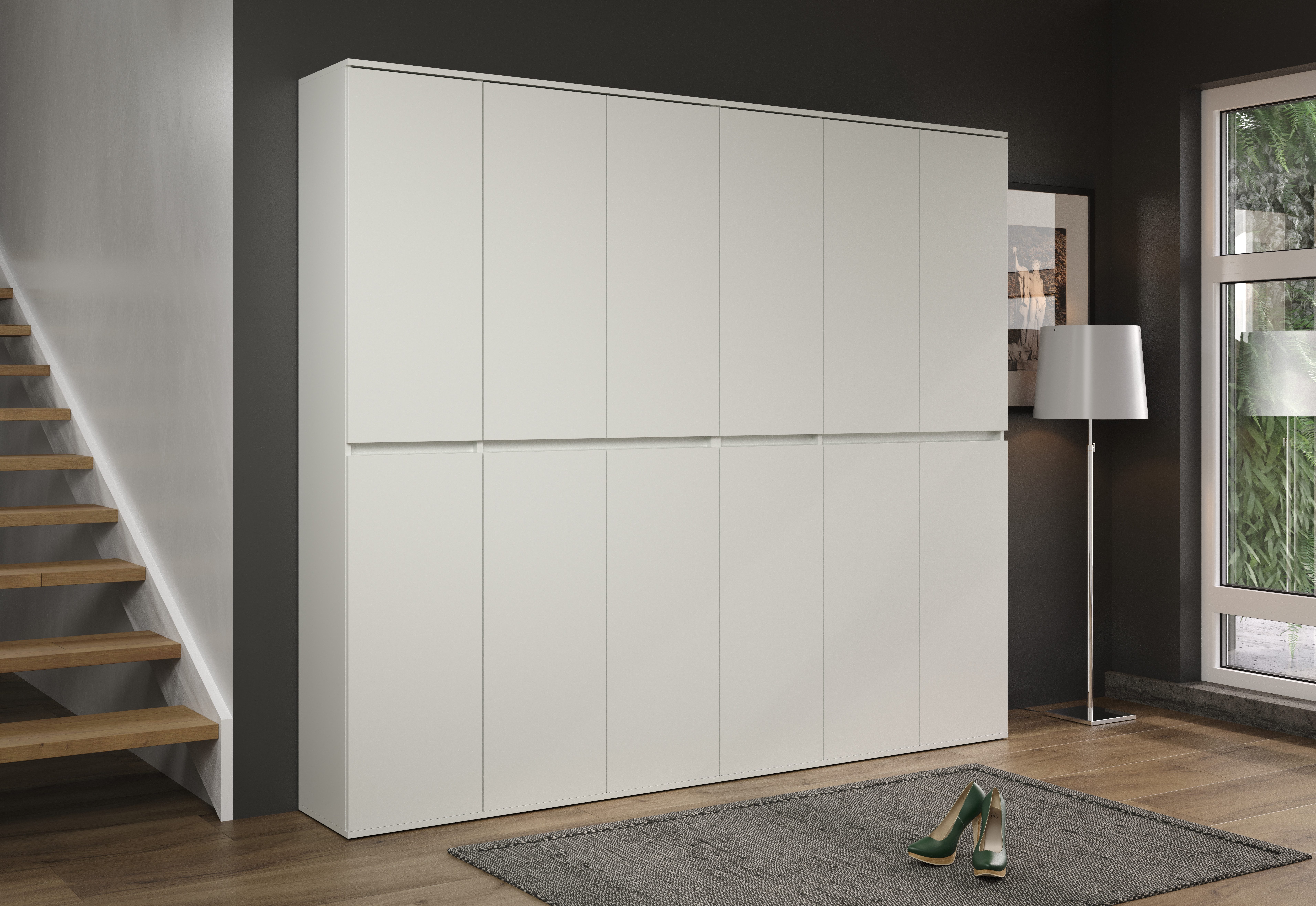 INOSIGN Halmeubelset NOVARA Garderobekasten met in totaal 32 vakken - (B/D/H) 222/34/191 cm (complete set, 2-delig)