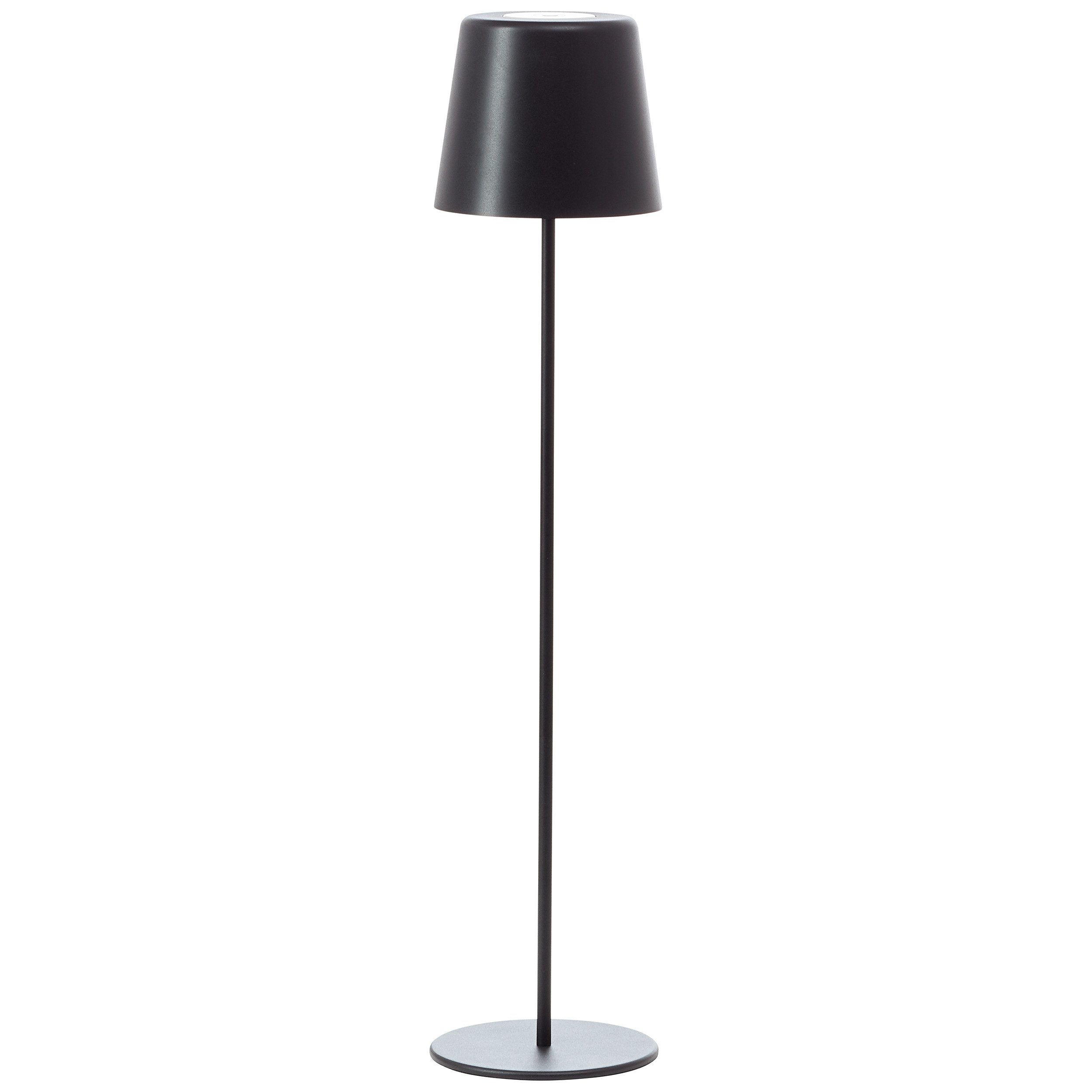 Brilliant Leuchten Led-vloerlamp voor buiten Kaami - mobiele LED buiten vloerlamp Accu-aangedreven, 129 cm, 350 lm, 3000 K, 3-traps dimbaar, metaal