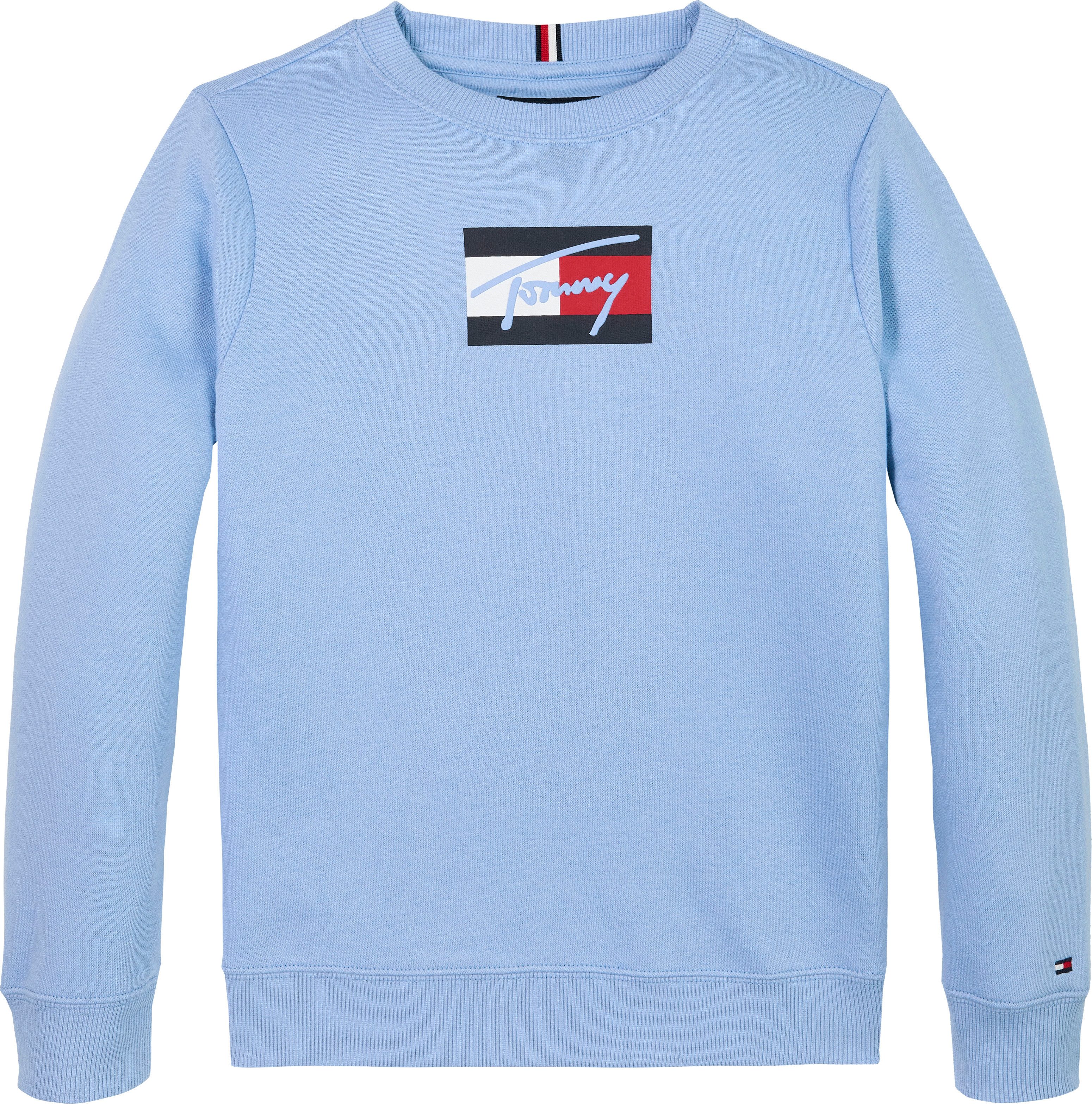 Tommy Hilfiger Sweatshirt TOMMY SCRIPT FLAG SWEATSHIRT voor kinderen tot 16 jaar, vlag-logo-print