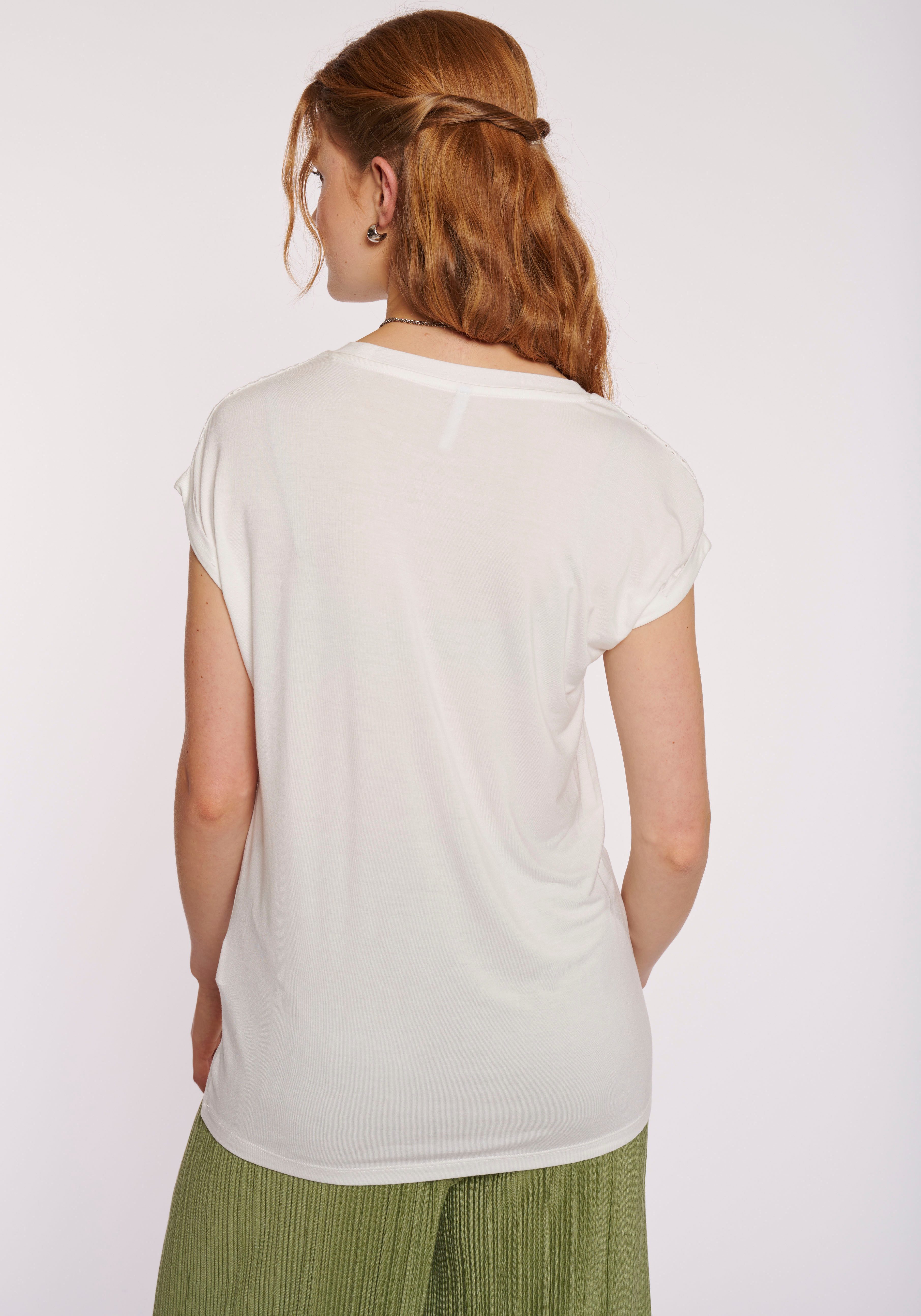 HaILYS Shirt met korte mouwen SS V TP Li44lly met broderie anglaise