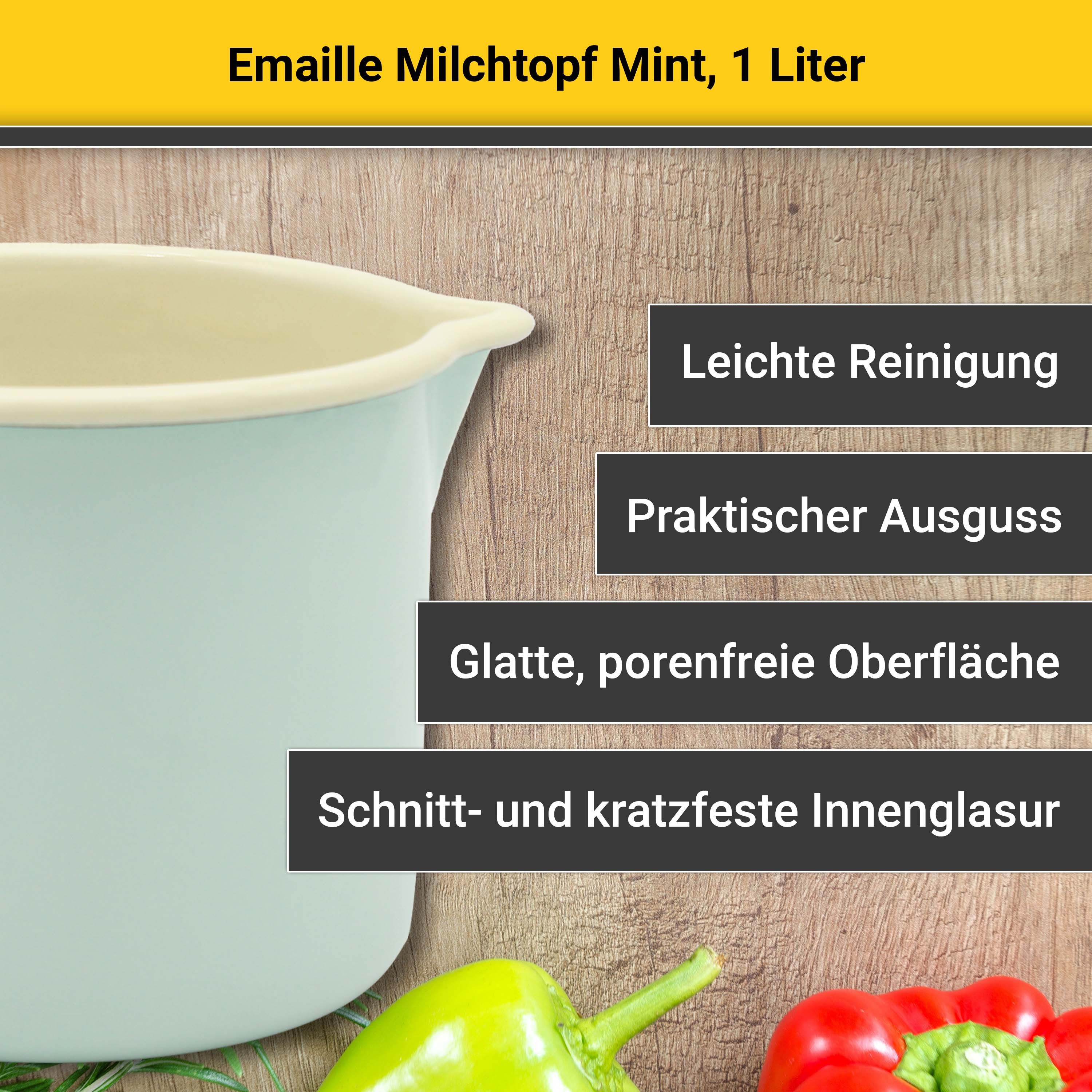 Krüger Melkpannetje Literschaal, 1 liter, geschikt voor inductiekookplaten (1-delig)