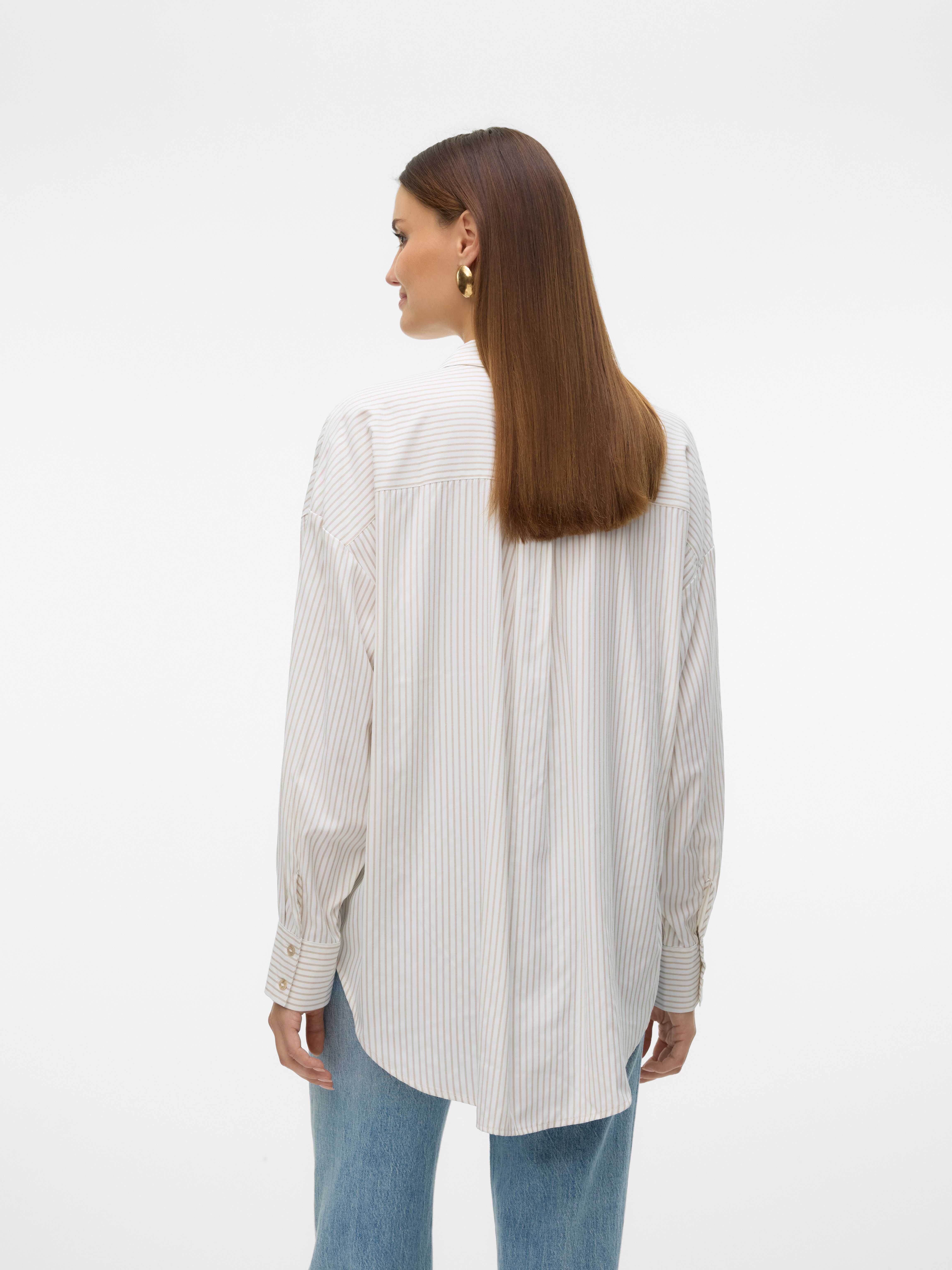Vero Moda Blouse met lange mouwen VMNORA LS OVERSIZE SHIRT WVN GA NOOS