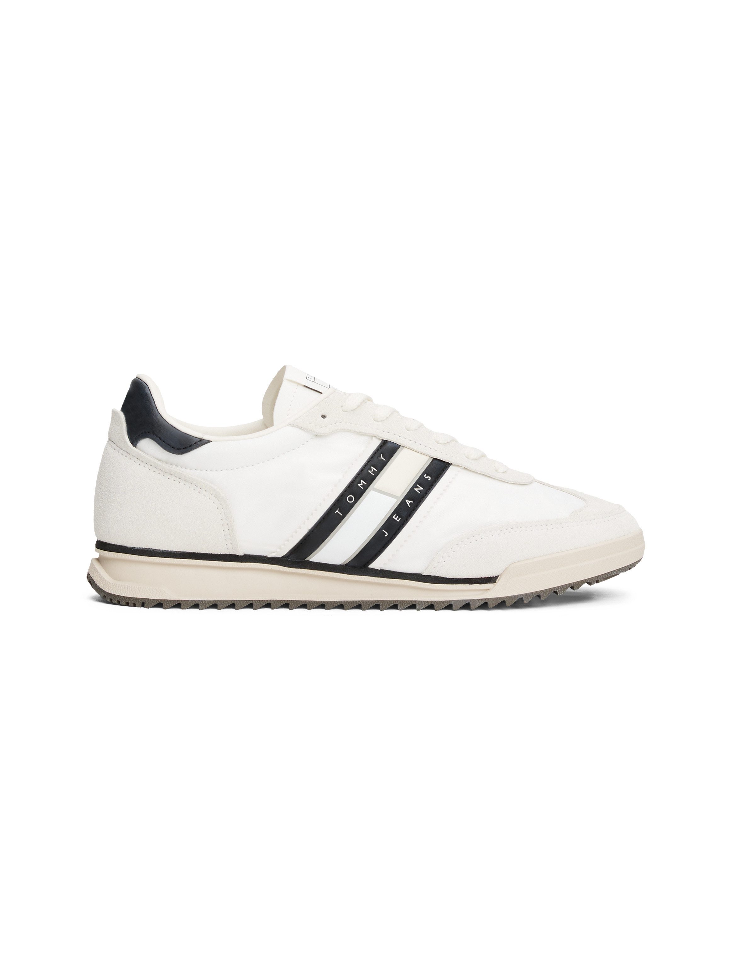 TOMMY JEANS Sneakers TJM RETRO RUNNER CLEATED , vrijetijdsschoen, lage schoen, veterschoen met contrastafwerking