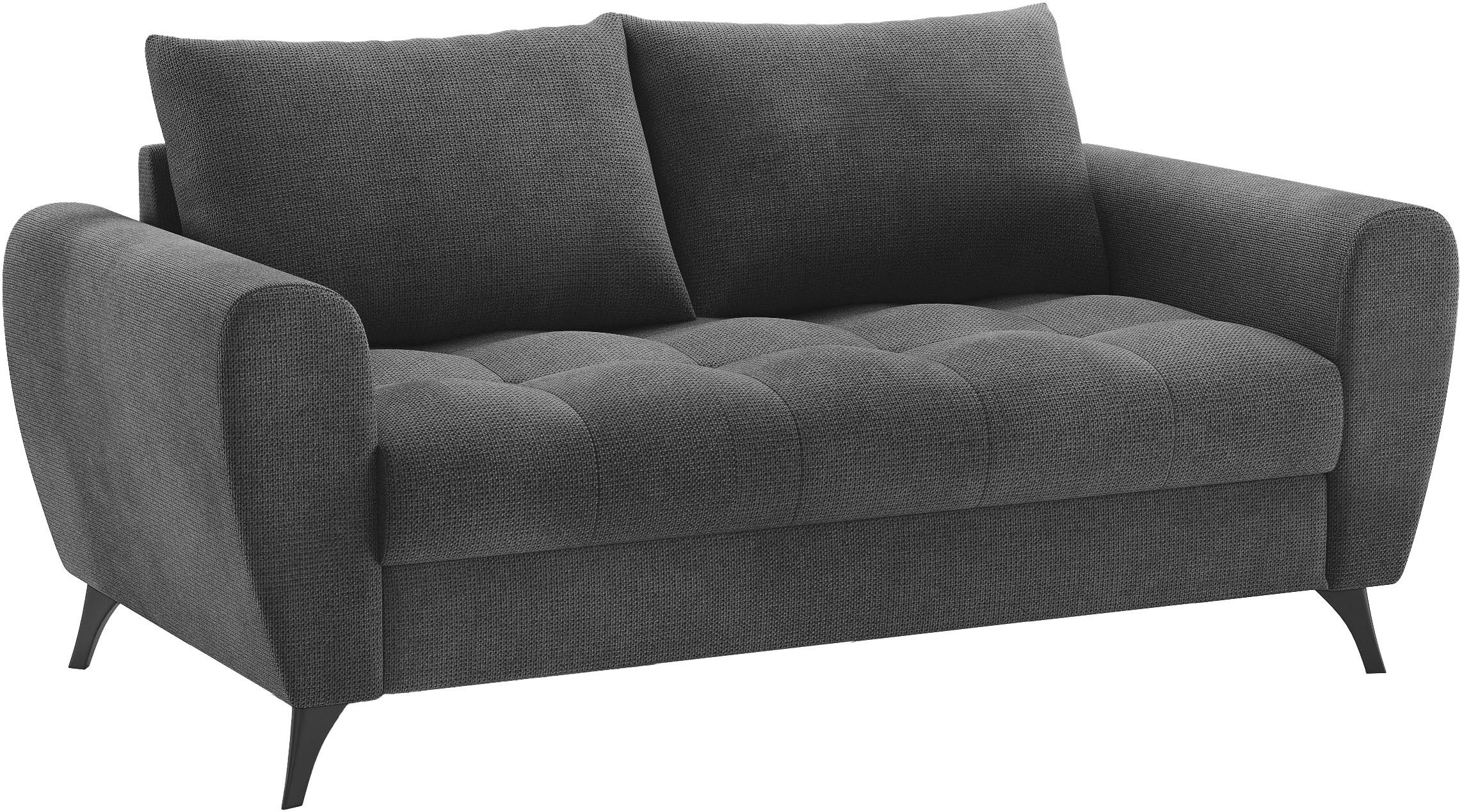 Mr. Couch 2,5-zits Blackburn II Optioneel met koudschuimvering tot 140 kg belastbaar zwart, 2-zitsbanken