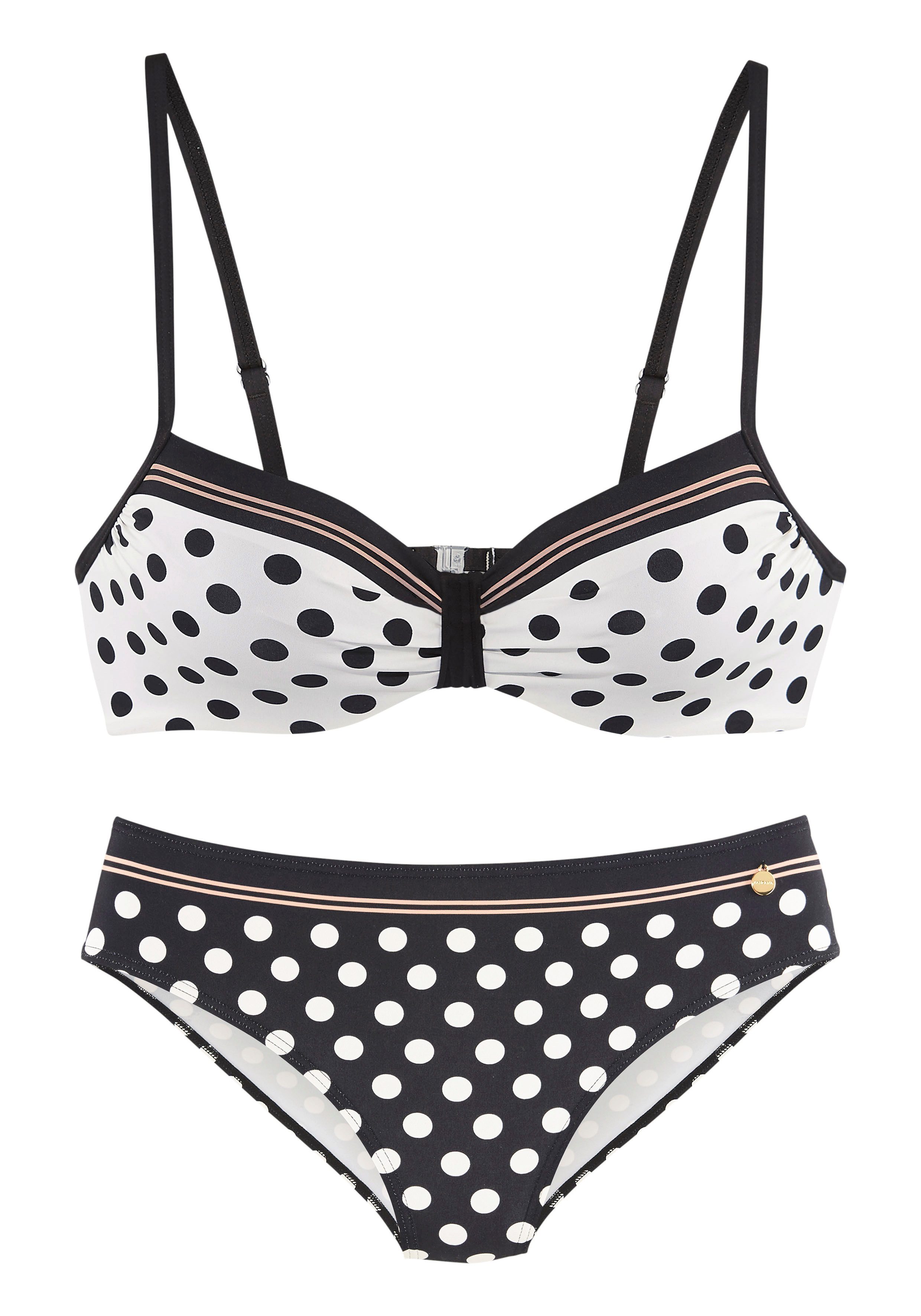Lascana Beugelbikini met schattige stippen