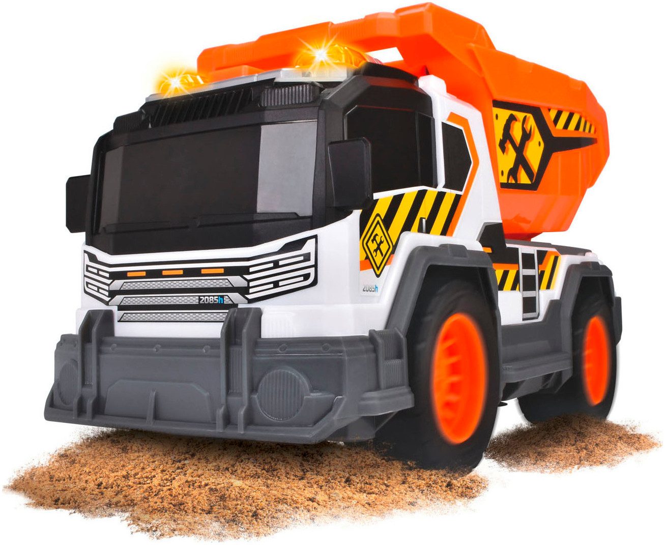 Dickie Toys Speelgoed-kiepwagen Dump Truck met licht en geluid