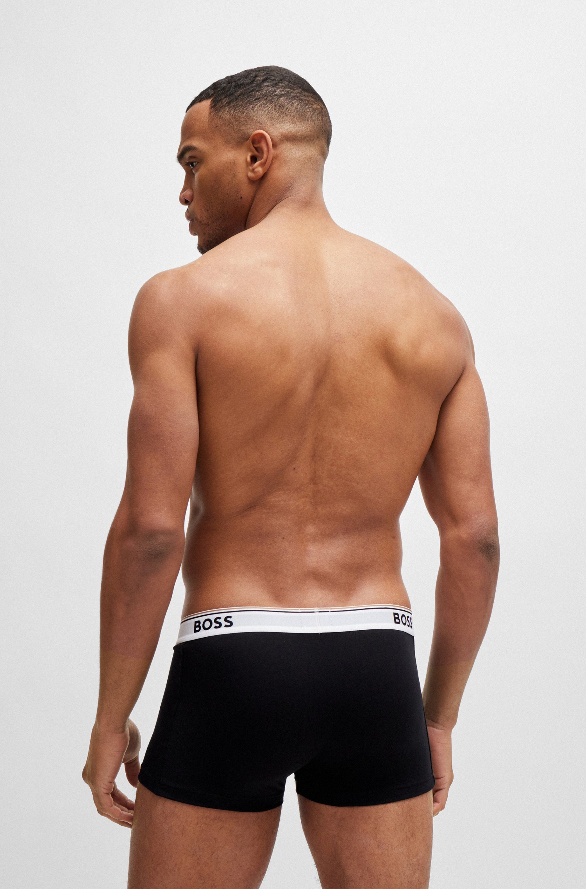 BOSS Boxershort TRUNK 3 PACK met boss opdruk op de tailleband (3 stuks)