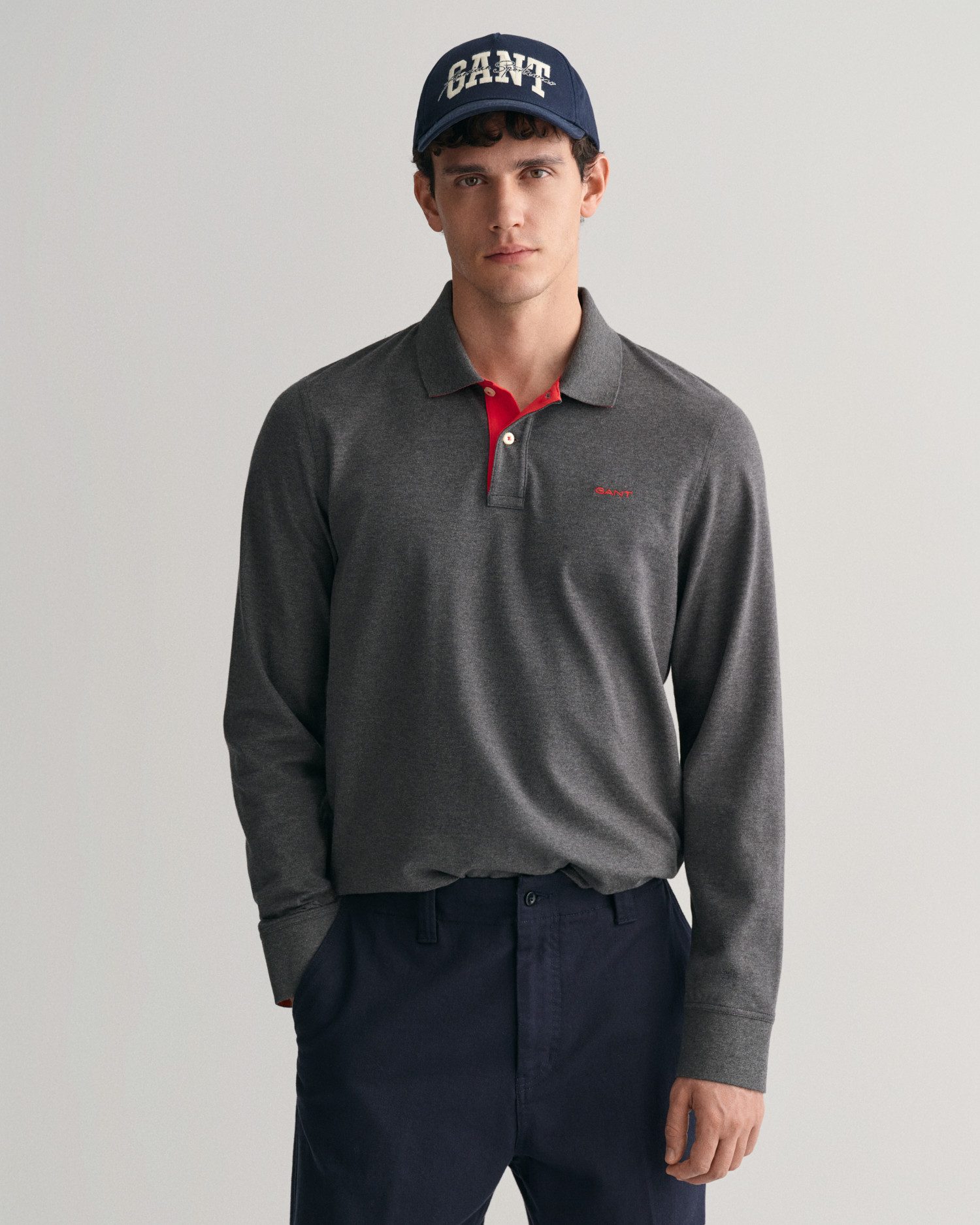 Gant Poloshirt REG CONTRAST PIQUE LS POLO met contrastkleurige inzetten