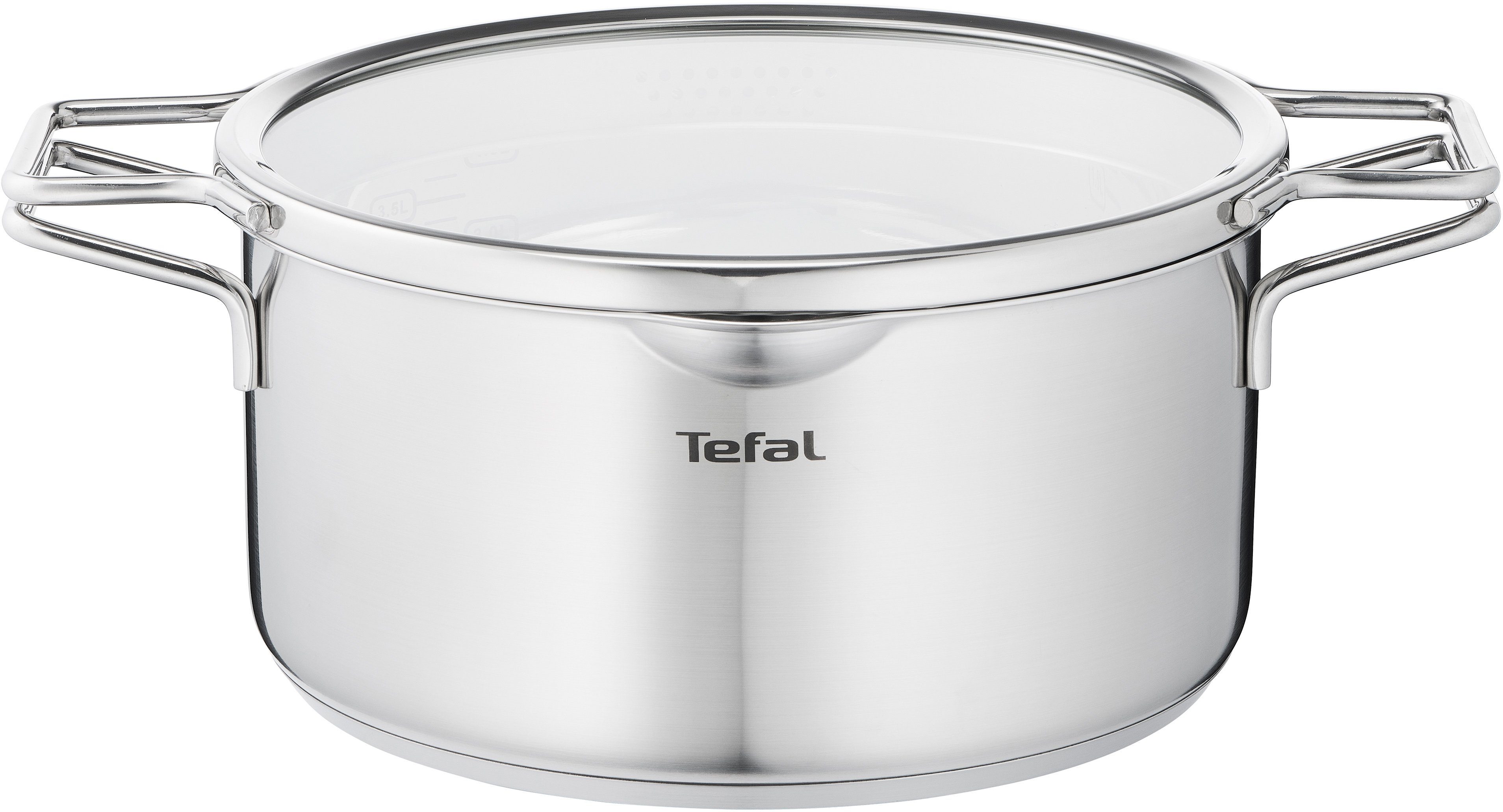 Tefal Kookpan Nordica met deksel, scandinavisch ontwerp, schenktuit, dubbele handgreep, inductie (1-delig)