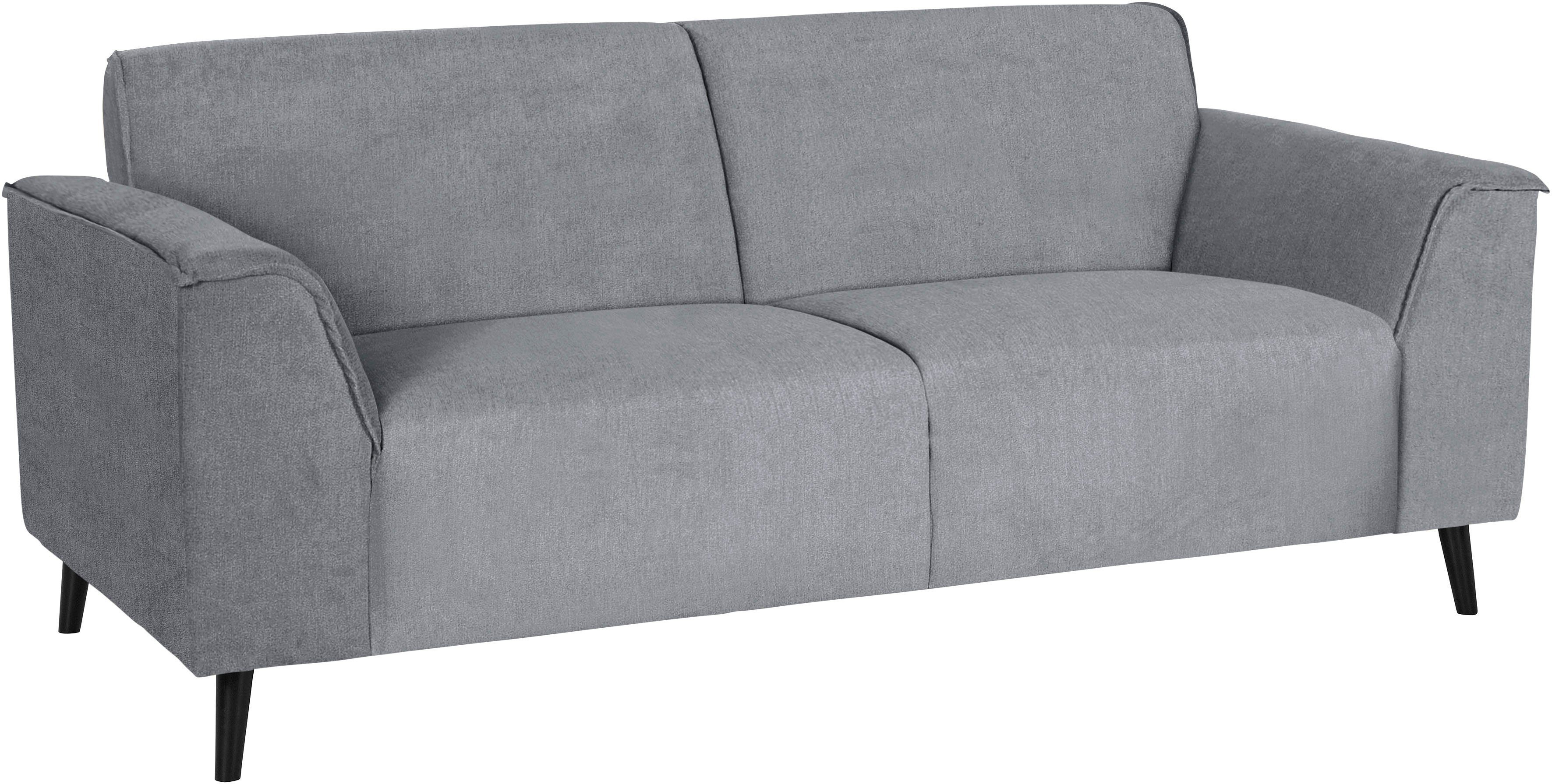 DOMO collection 2,5-zitsbank Amora geweldige afwerkingsdetails, comfortabel, grijs, 2-zitsbanken
