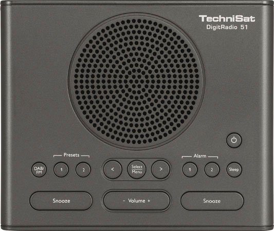 TechniSat Wekkerradio DIGITALE RADIO 51 - wekkerradio met dab+, sluimerfunctie, dimbare display, sleeptimer