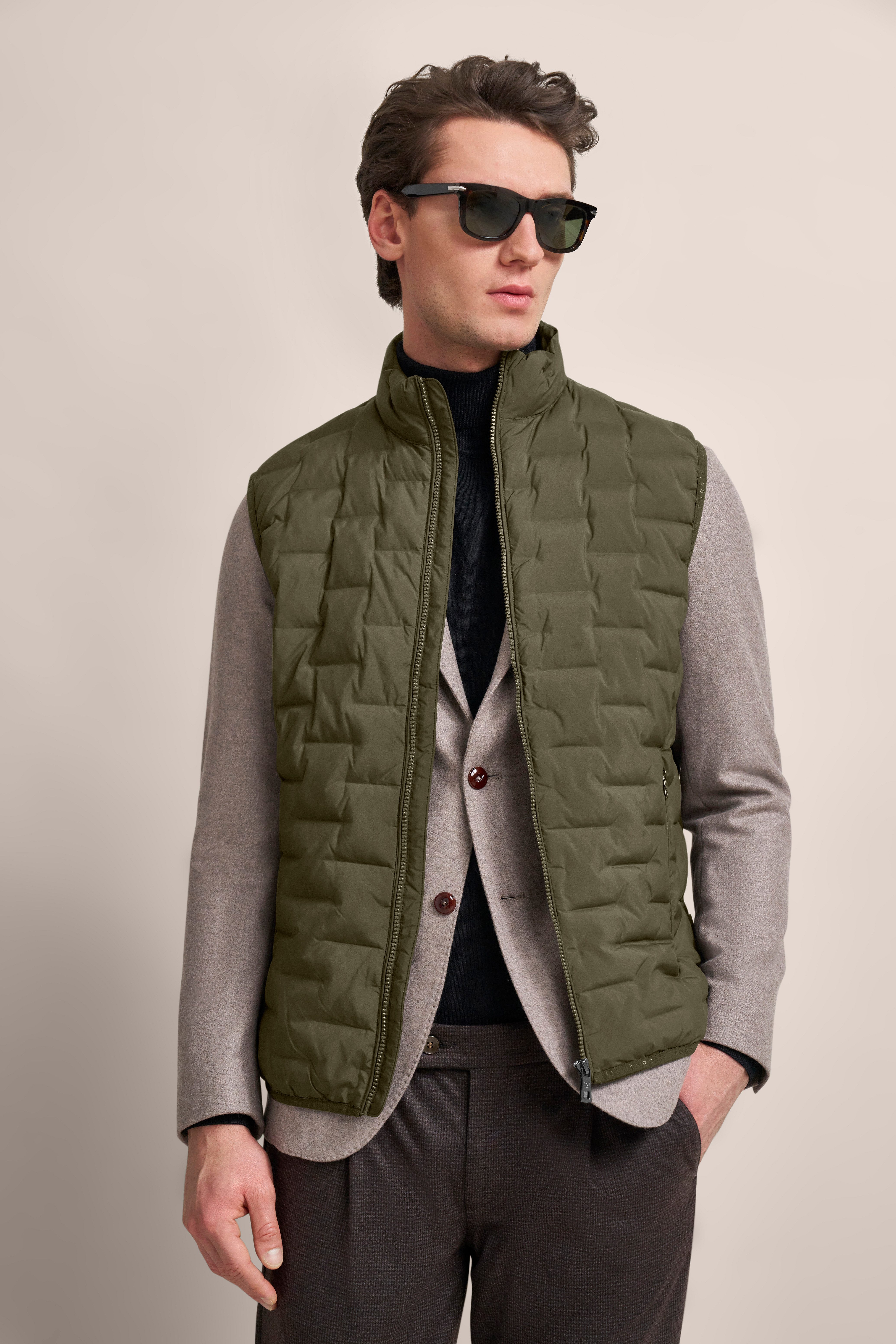 Bugatti Bodywarmer met staande kraag en ritssluiting