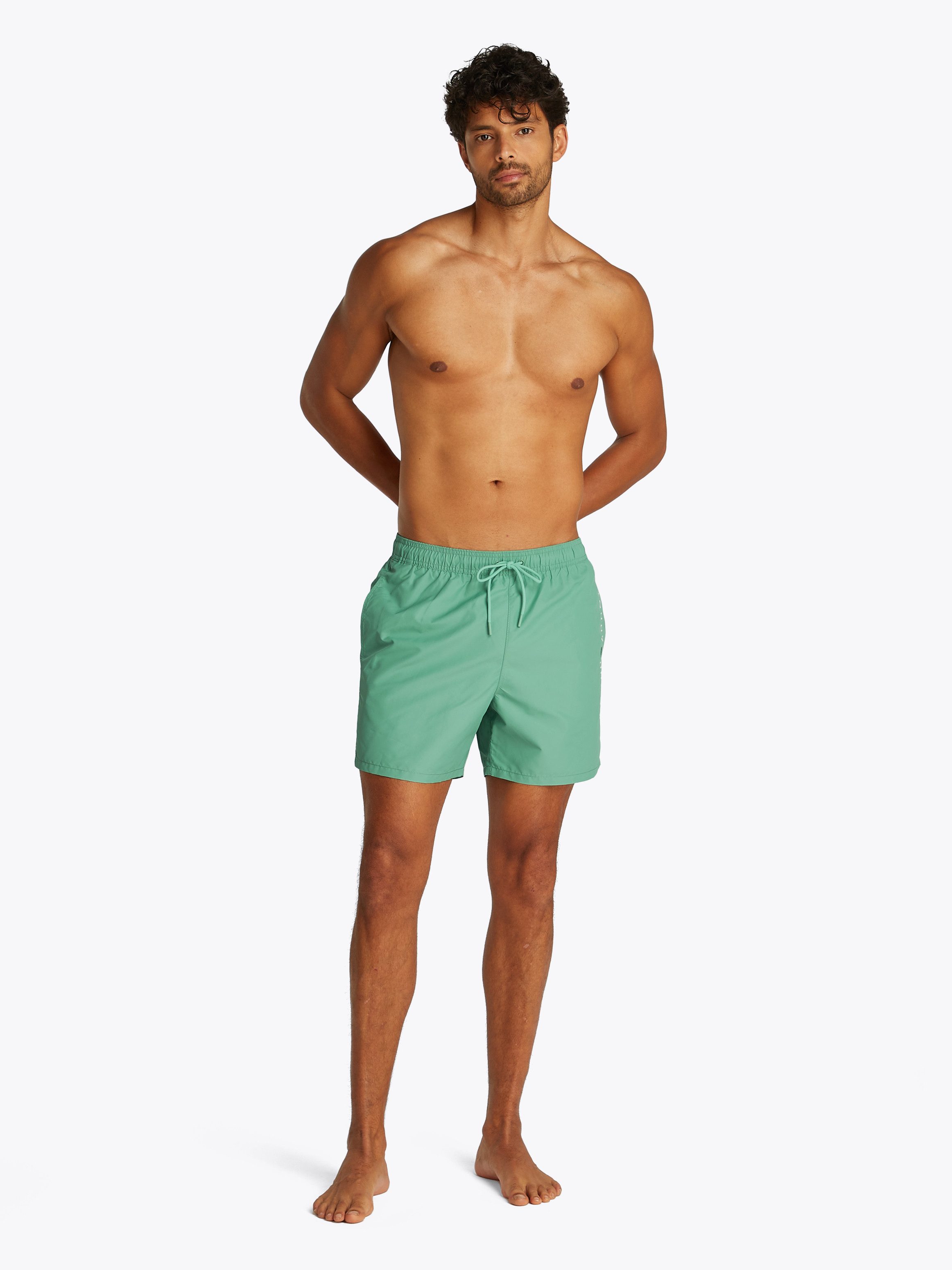 Tommy Hilfiger Swimwear Zwemshort MEDIUM DRAWSTRING met logoborduring op de heup