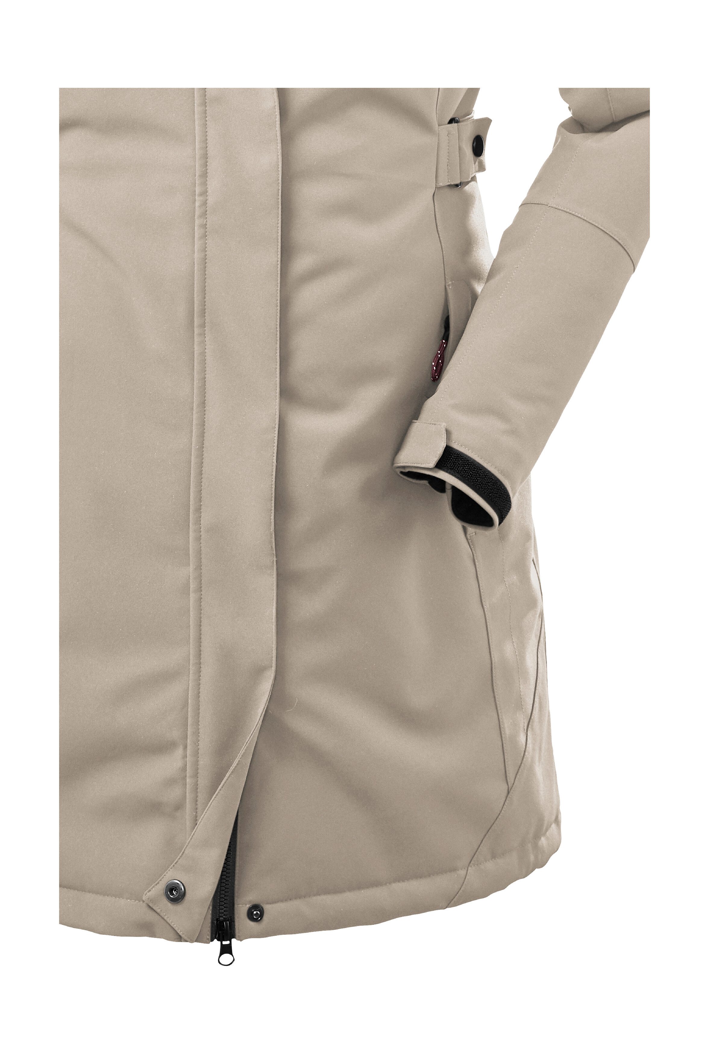 Killtec Parka KOW 165 WMN PRK Water- en winddichte parka met teddyfleece en afneembare capuchon