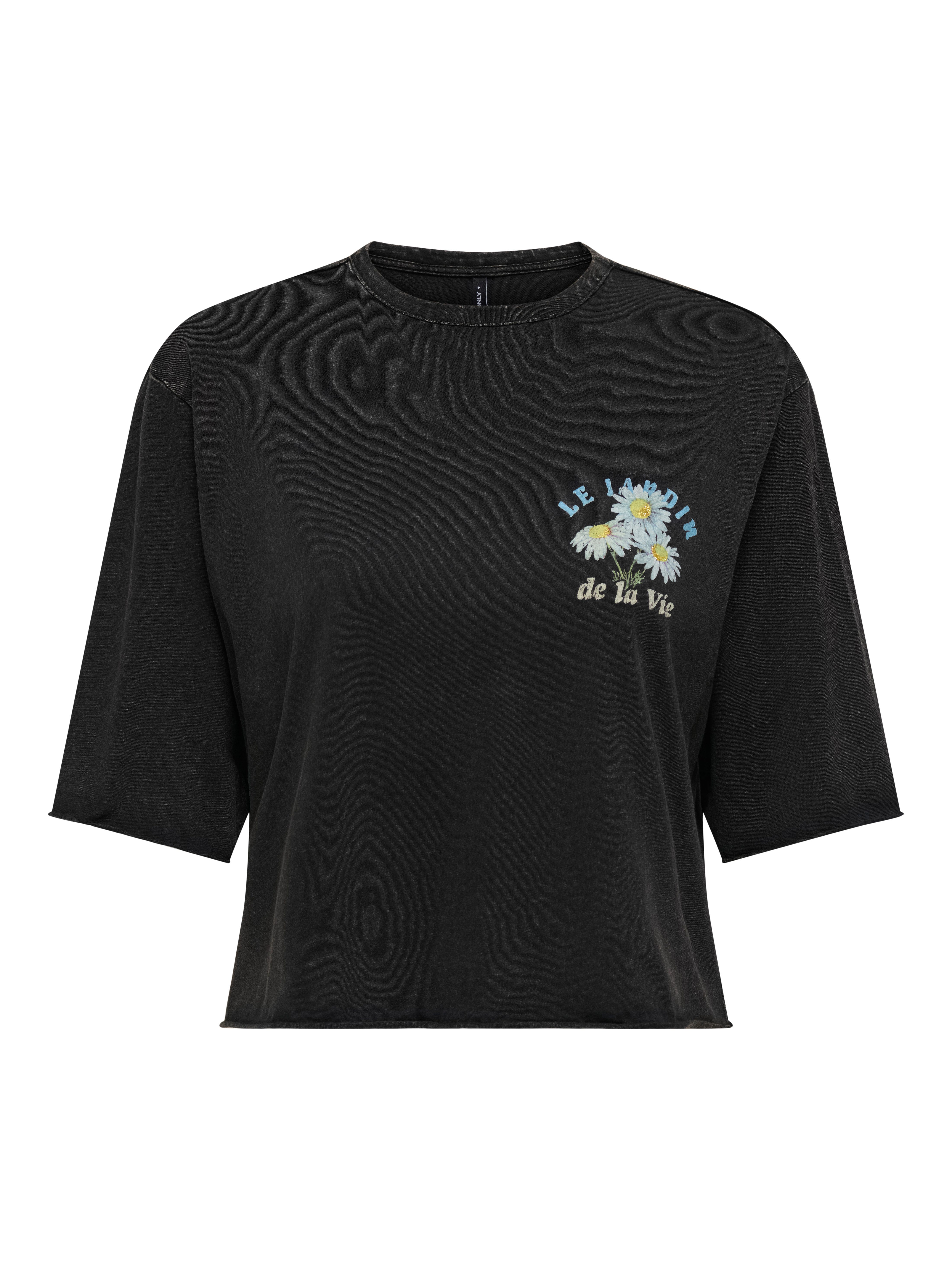 Only Shirt met korte mouwen ONLLUCY LIFE S/S FLOWERS TOP BOX JRS