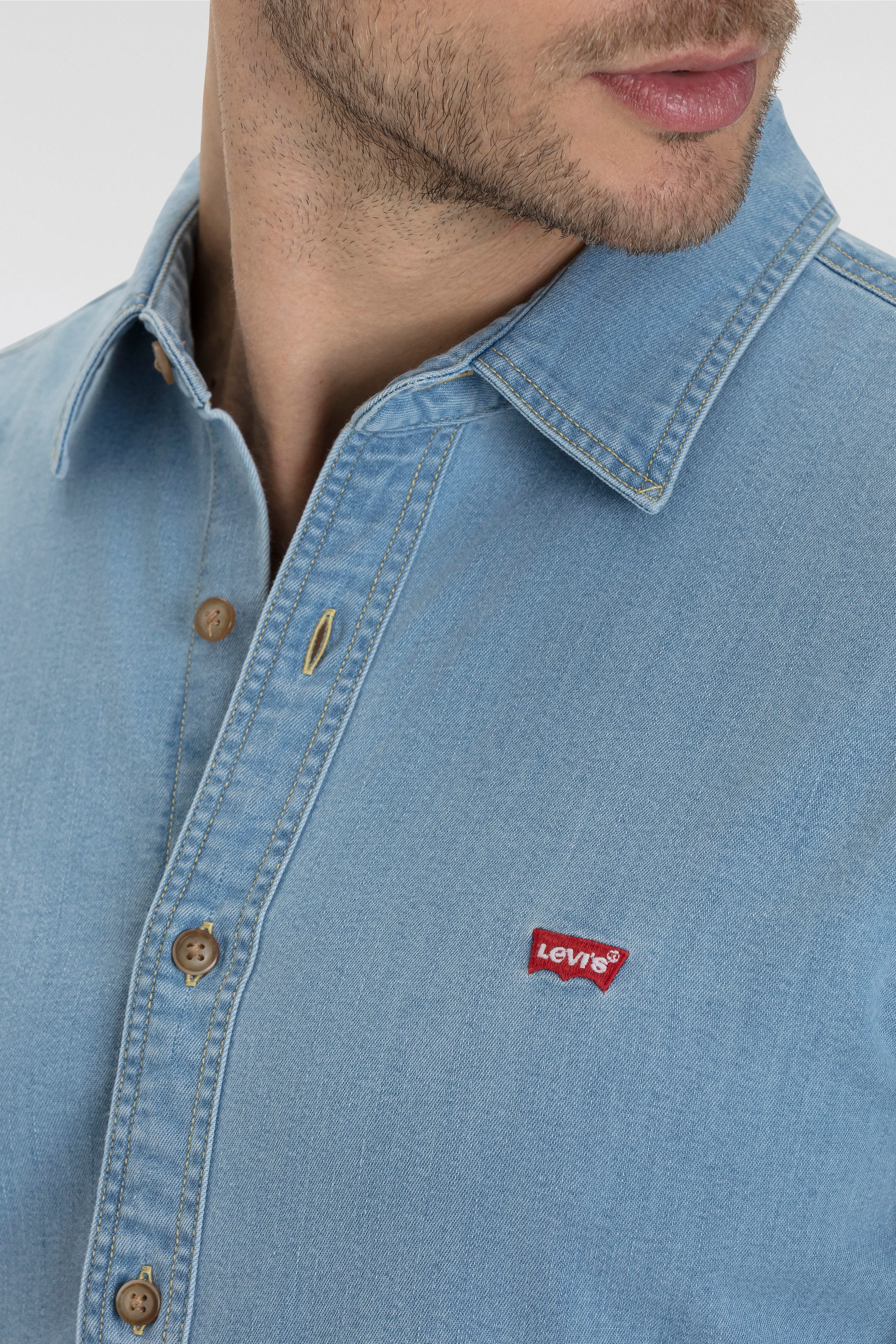 Levi's® Jeans overhemd LS BATTERY HM SHIRT SLIM van onderhoudsvriendelijke katoenmix