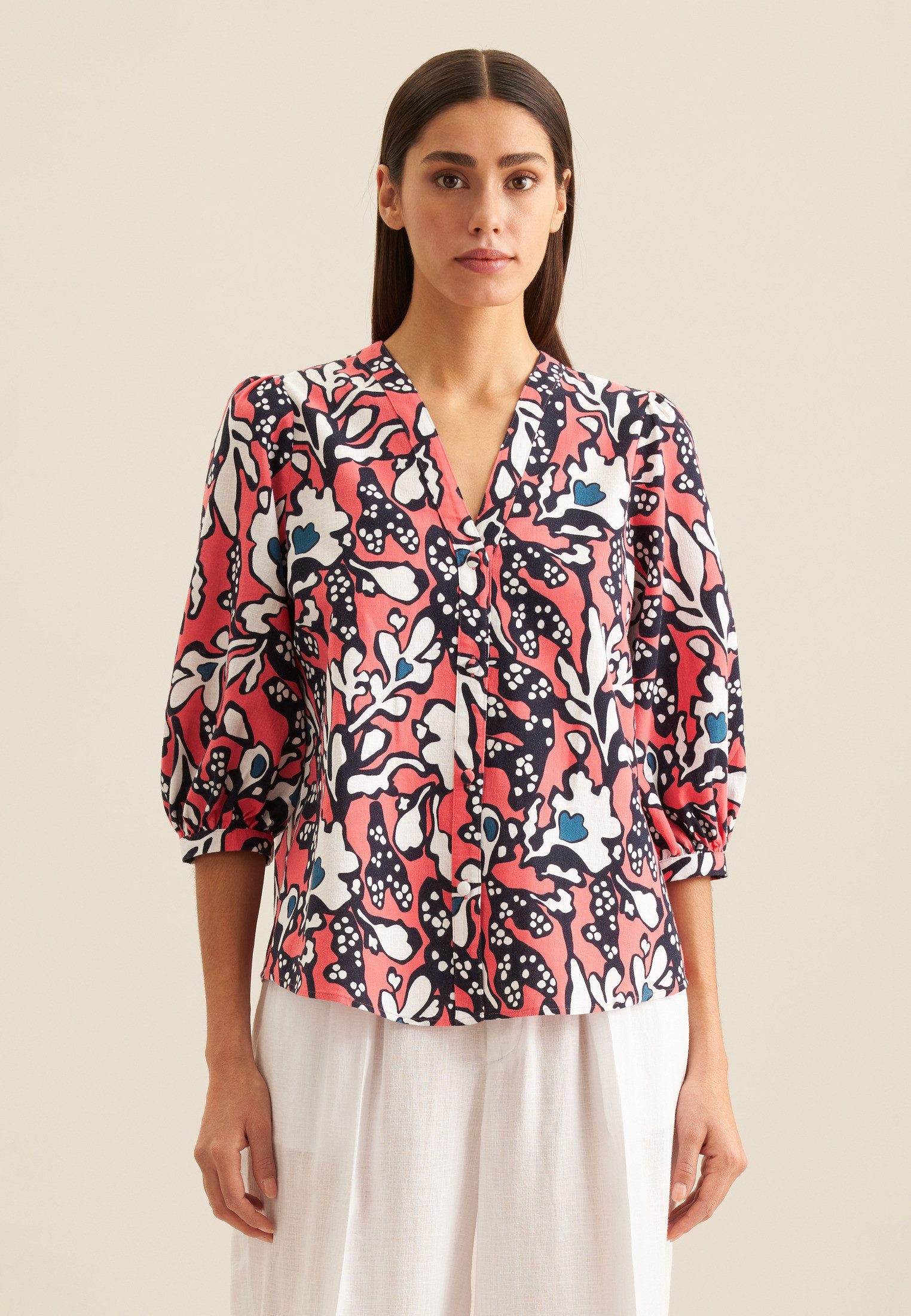 seidensticker Klassieke blouse Zwarte roos