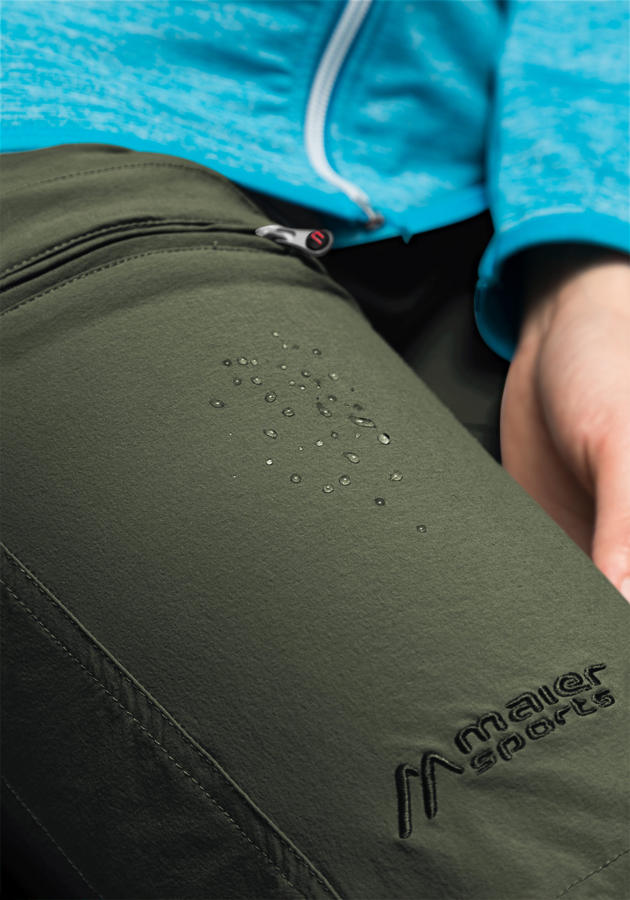 Maier Sports Functionele broek Lulaka Dames wandelbroek, ventilerende outdoorbroek met oprolfunctie