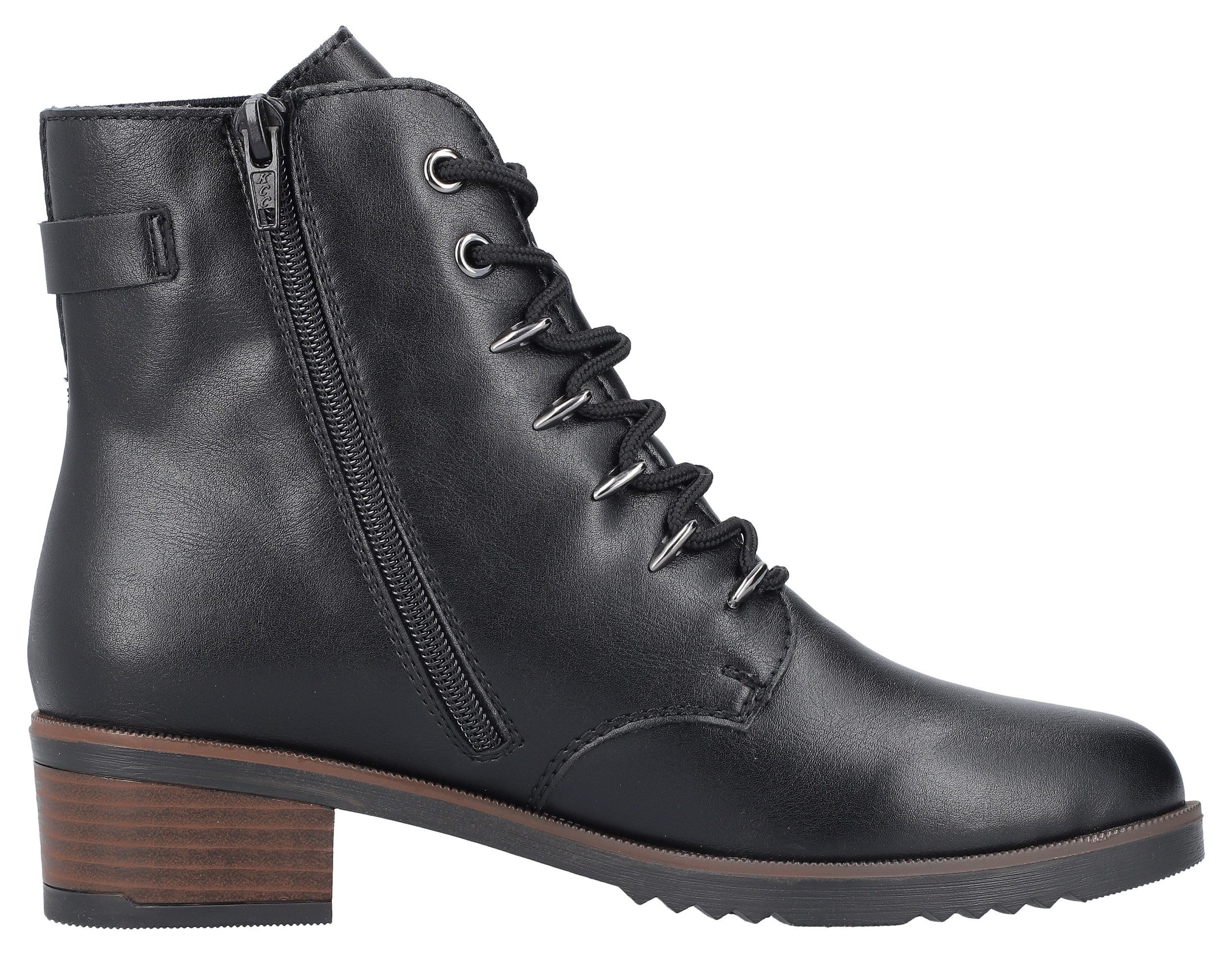 Rieker Veterlaarsjes , veterschoenen, trachtenenkellaars, blokhak, binnenrits