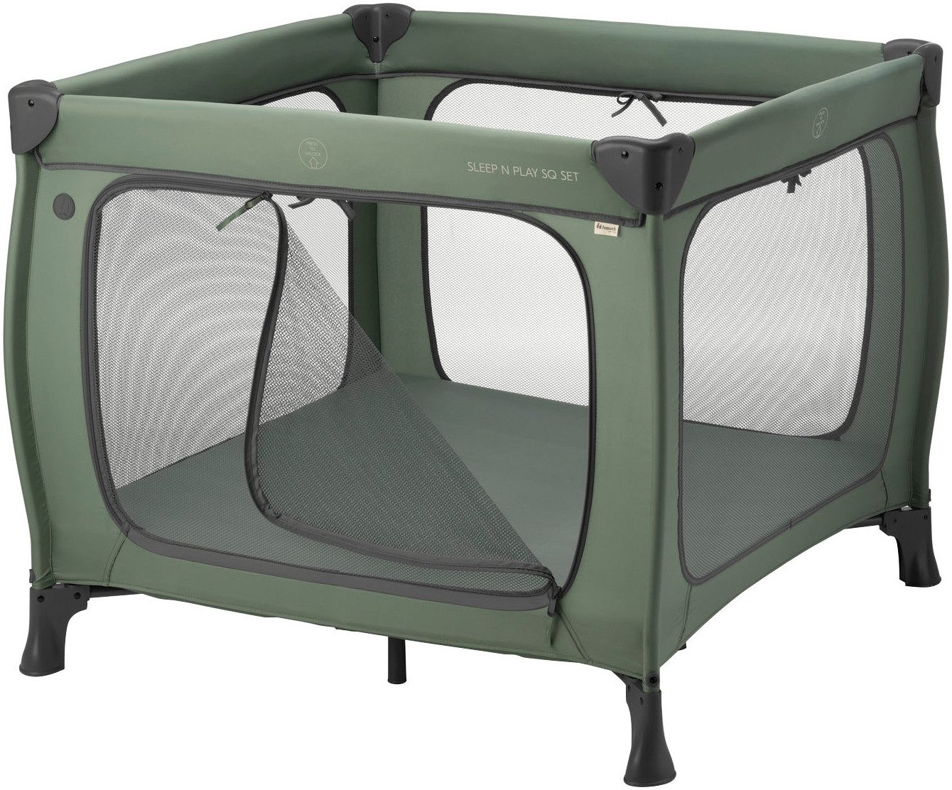 Hauck Baby-campingbed Sleep N Play SQ, Set dark green