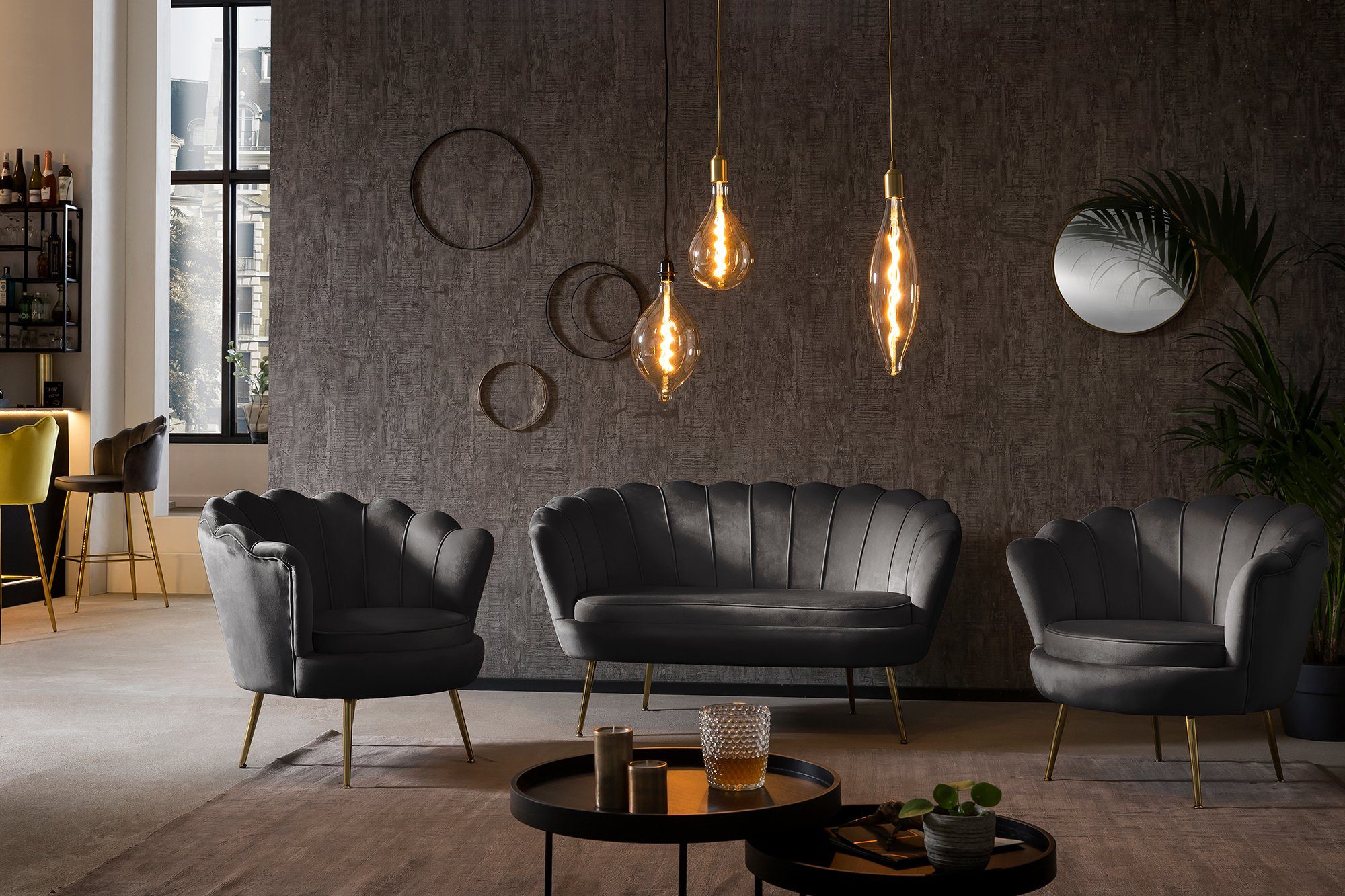 SalesFever Loungestoel Clam opvallend schelpdesign