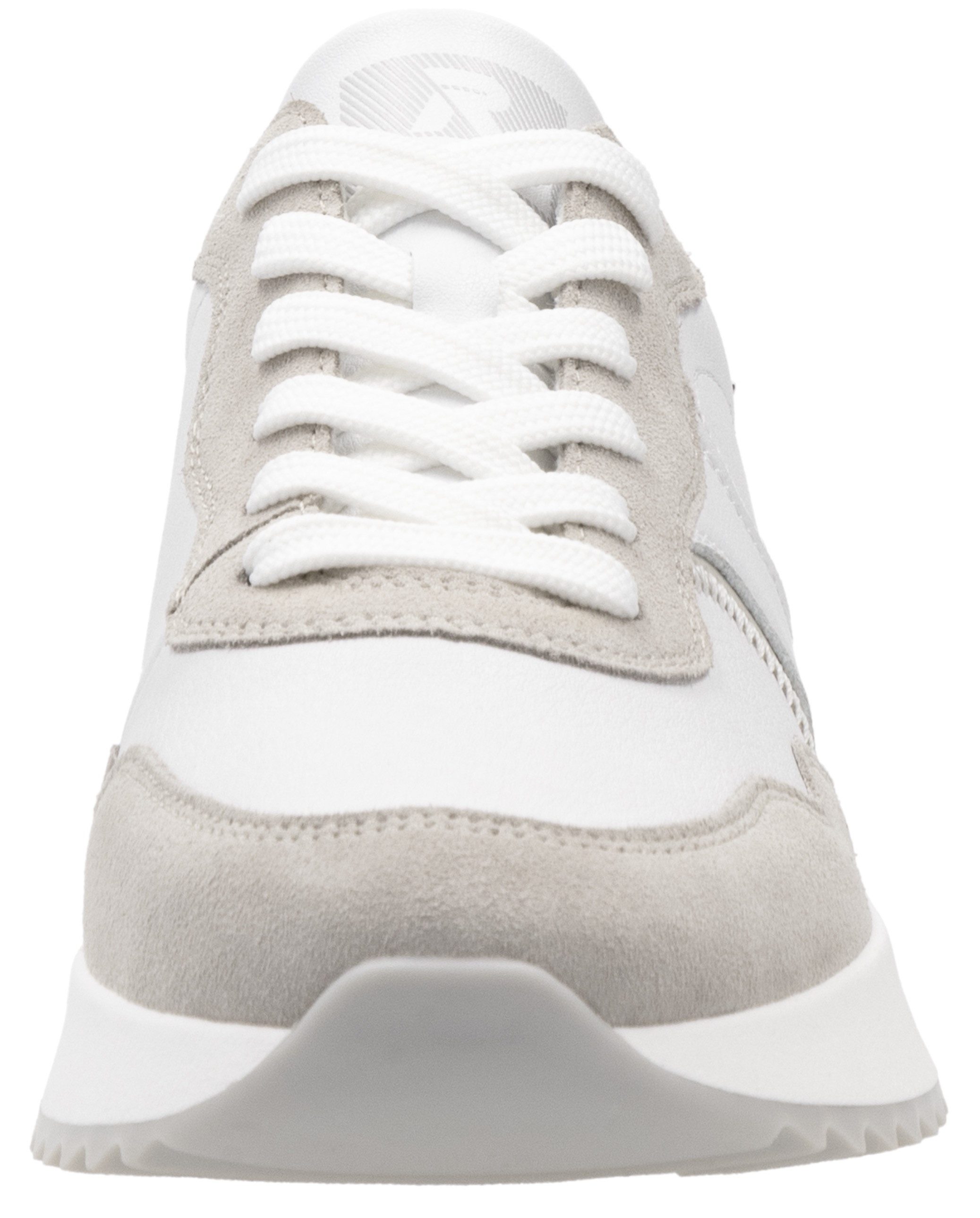 RIEKER Sport Sneakers met sleehak , veterschoen, lage schoen, vrijetijdsschoen met contrastdetails