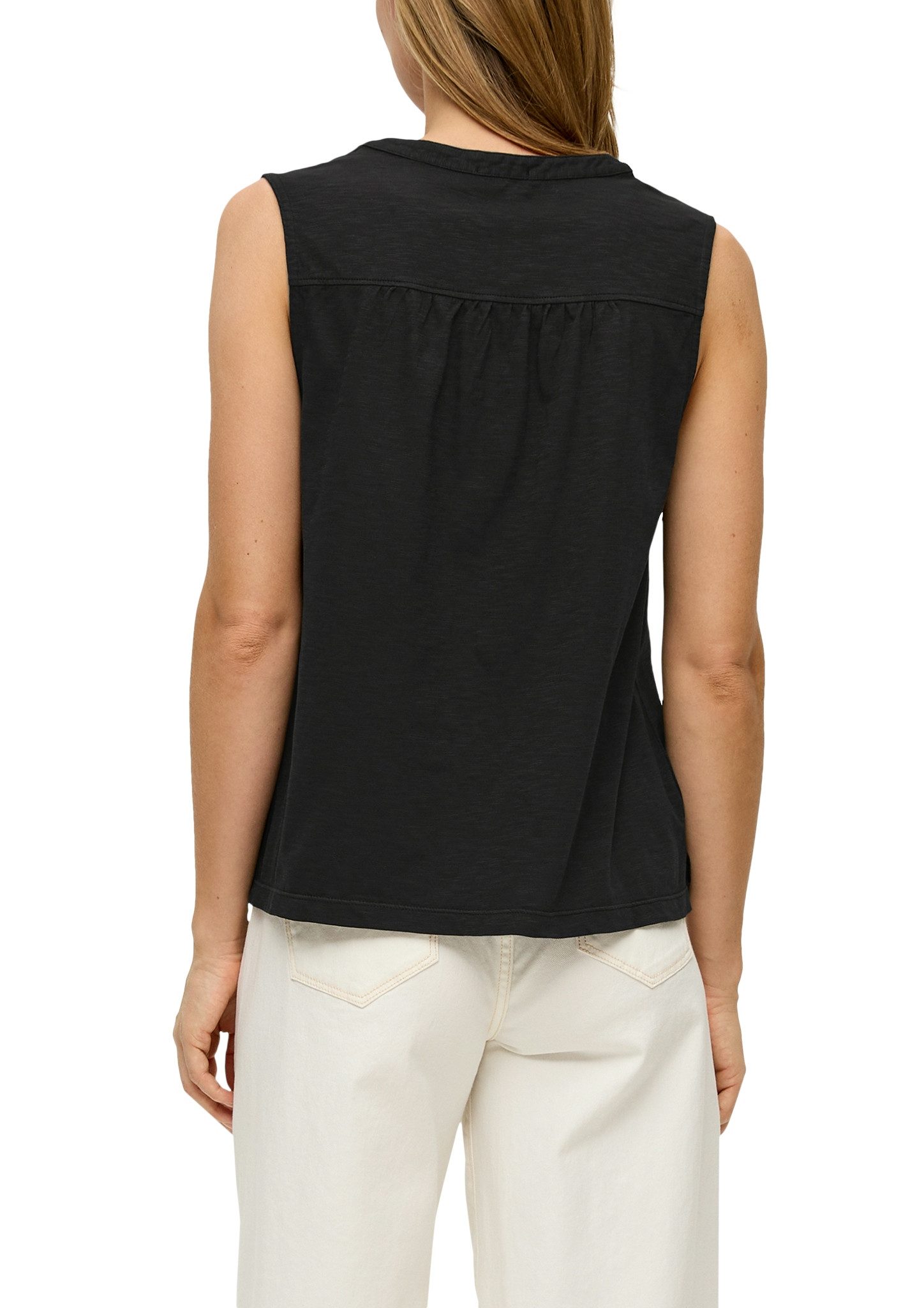 s.Oliver Shirttop met flammégaren-structuur