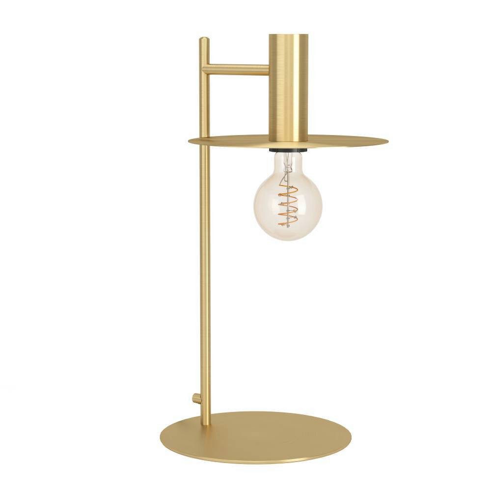 EGLO Tafellamp ESCANDELL Nachtkastlamp, tafellamp van metaal in geborsteld messing, E27 (1 stuk)