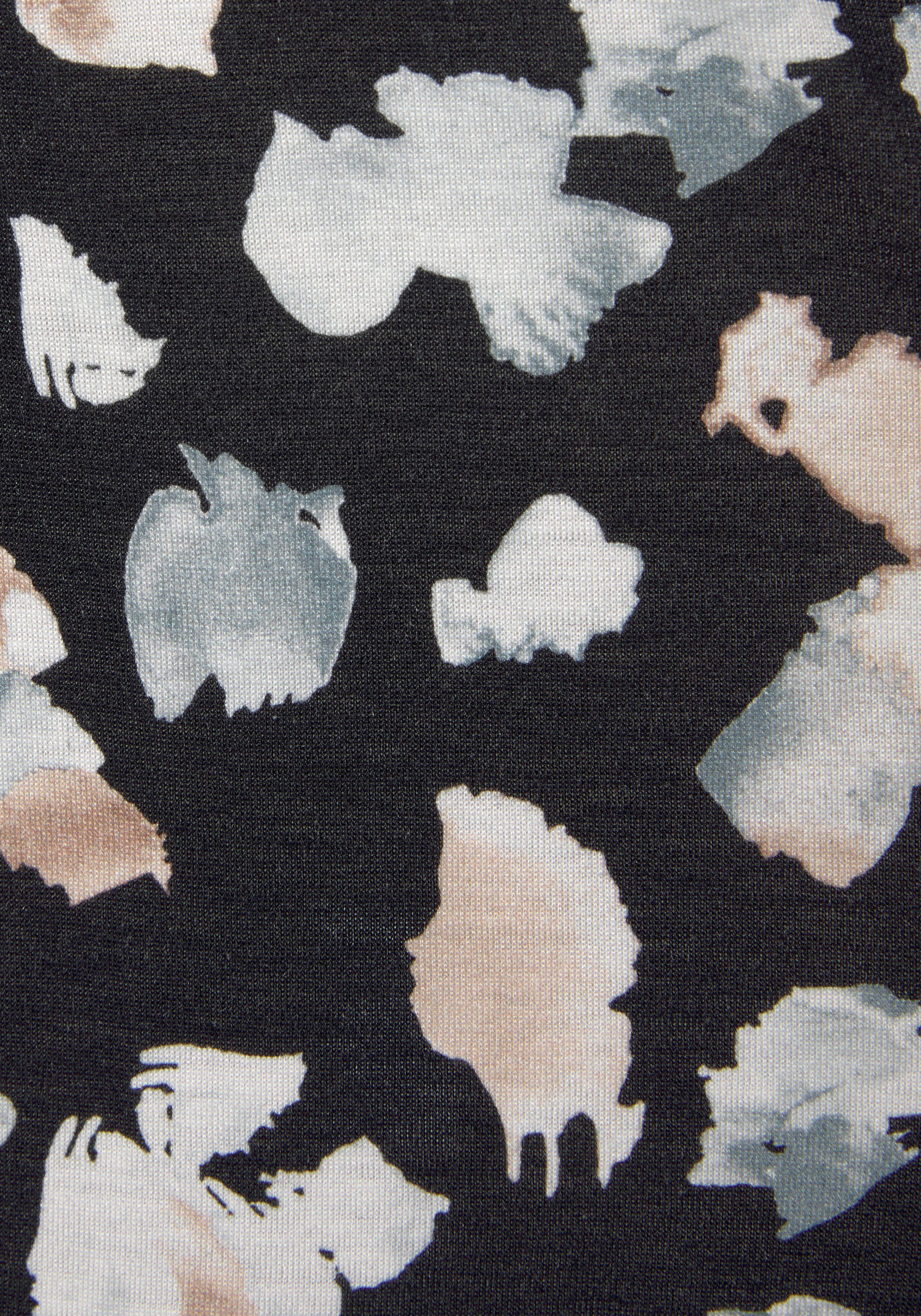 Lascana Jerseyjurk met alloverprint, elegante blousejurk, casual-chic