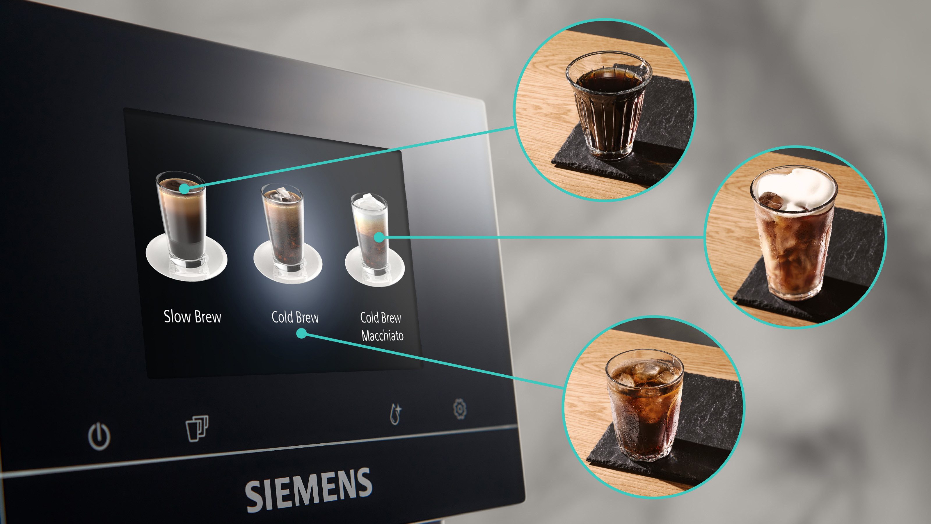 SIEMENS Volautomatisch koffiezetapparaat TP715D01, aromaselect, 10 favorieten, automatische stoomreiniging, grijs