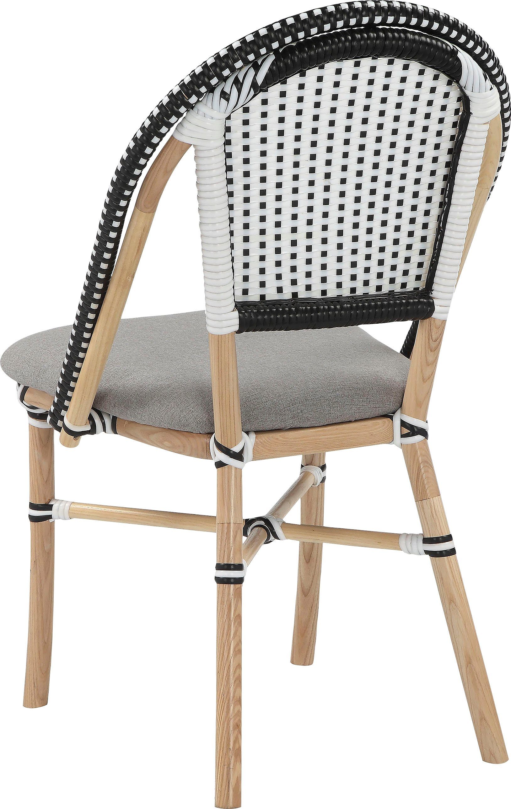 Home affaire Eetkamerstoel Rue de Belliard, TOPSELLER!, OTTOs Choice Webstof bekleding, massief essen houten onderstel, zithoogte 46,5 cm