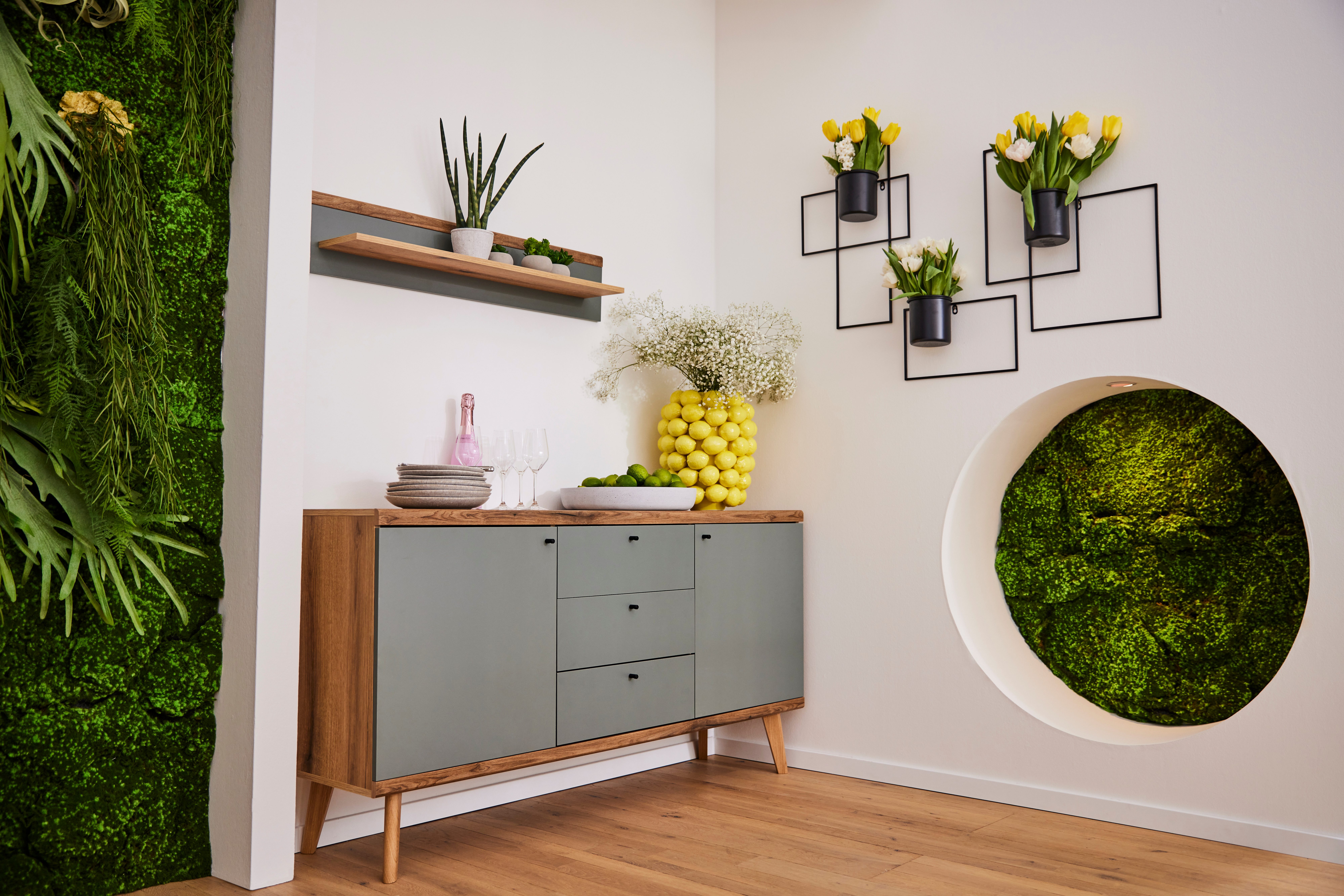 INOSIGN Dressoir MAVAS in moderne trendkleur, handgrepen van metaal (zwart), breedte 160 cm
