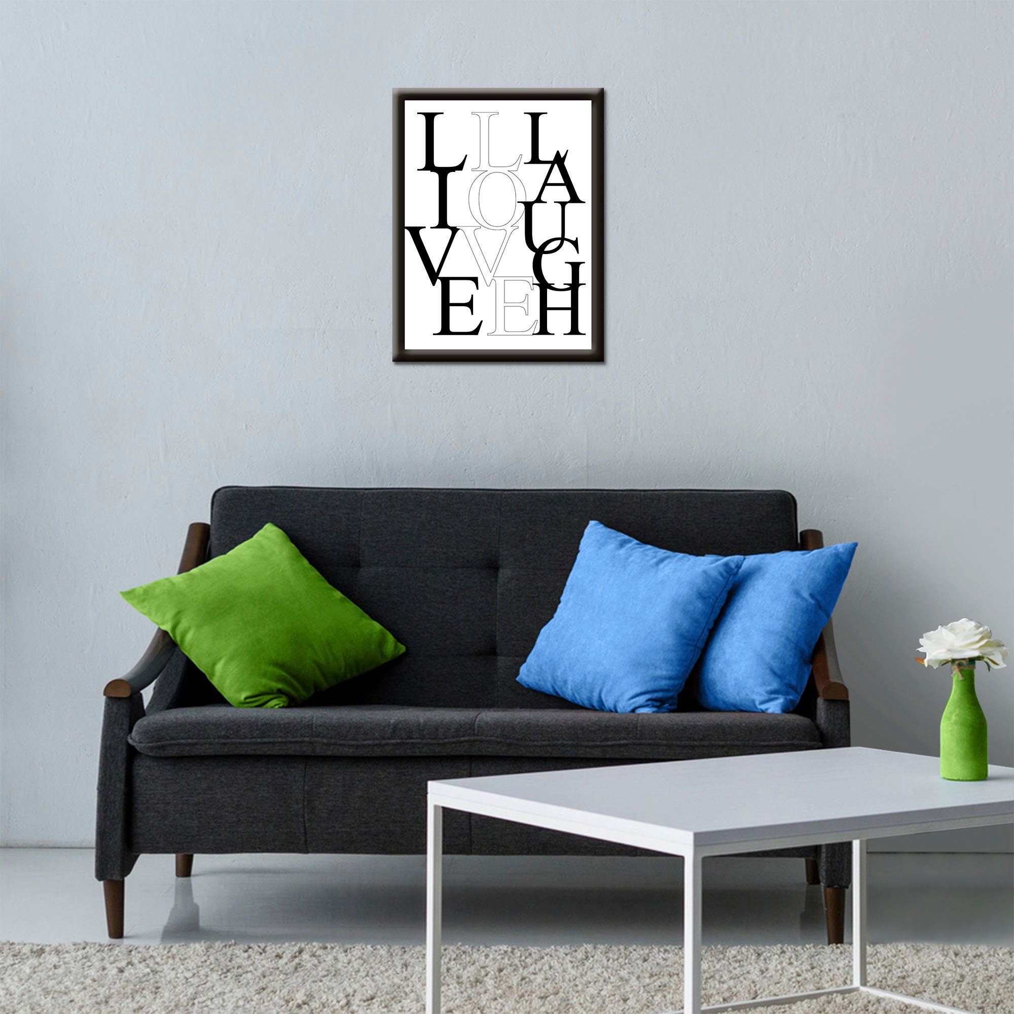 Artland Artprint Leef, Heb lief, Lach