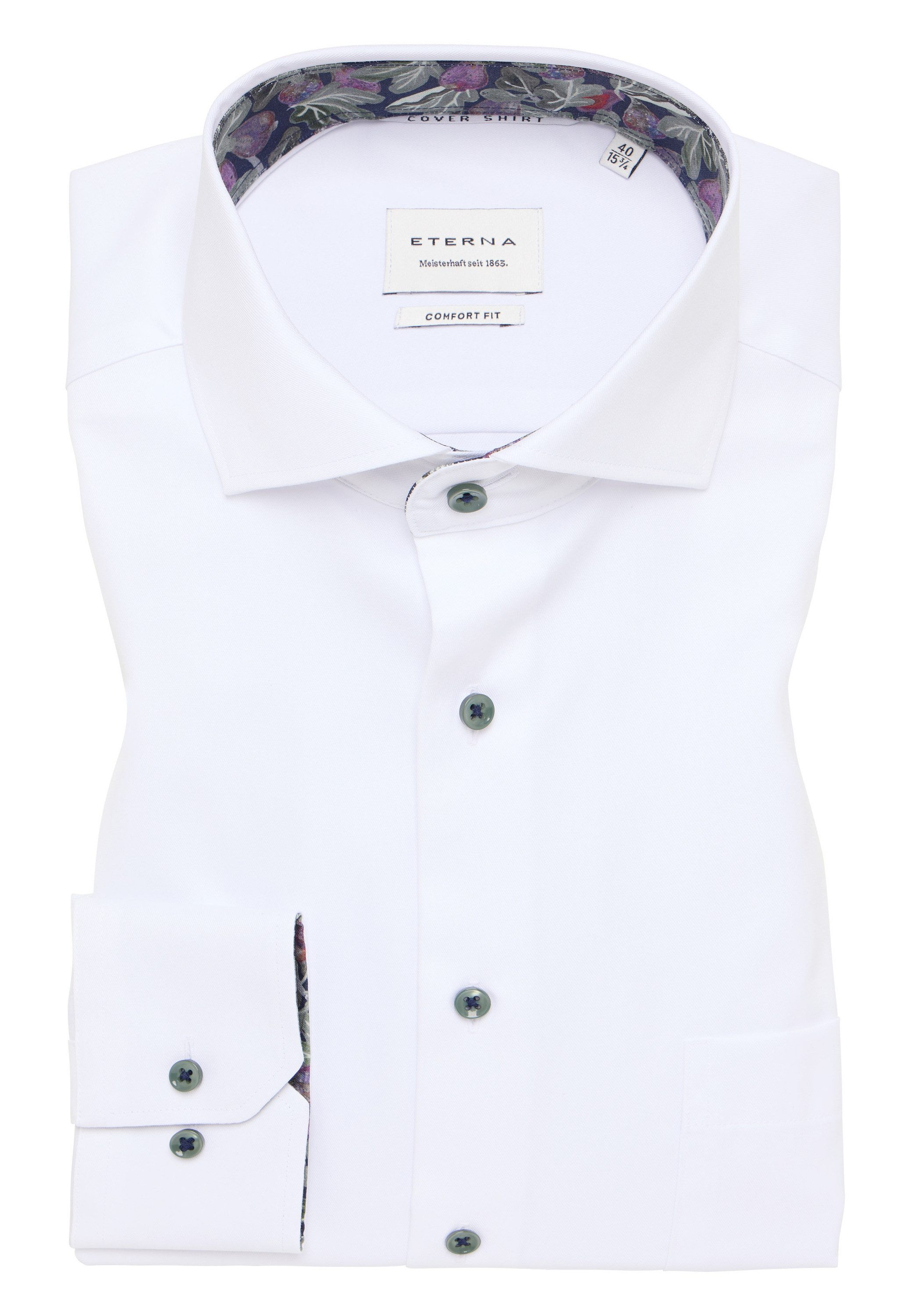 Eterna Overhemd met lange mouwen Comfort fit NON IRON (strijkvrij)