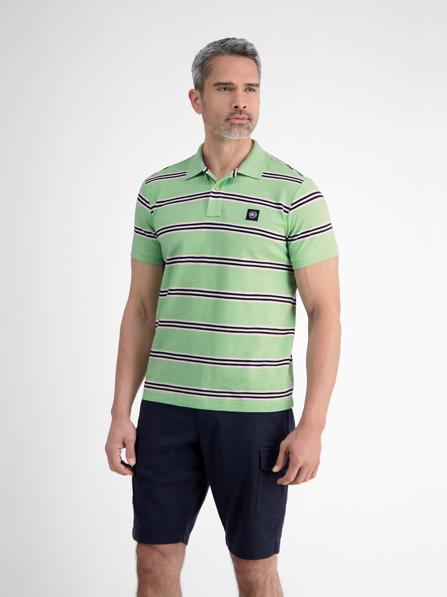 Lerros Poloshirt LERROS heren poloshirt in rugby-look