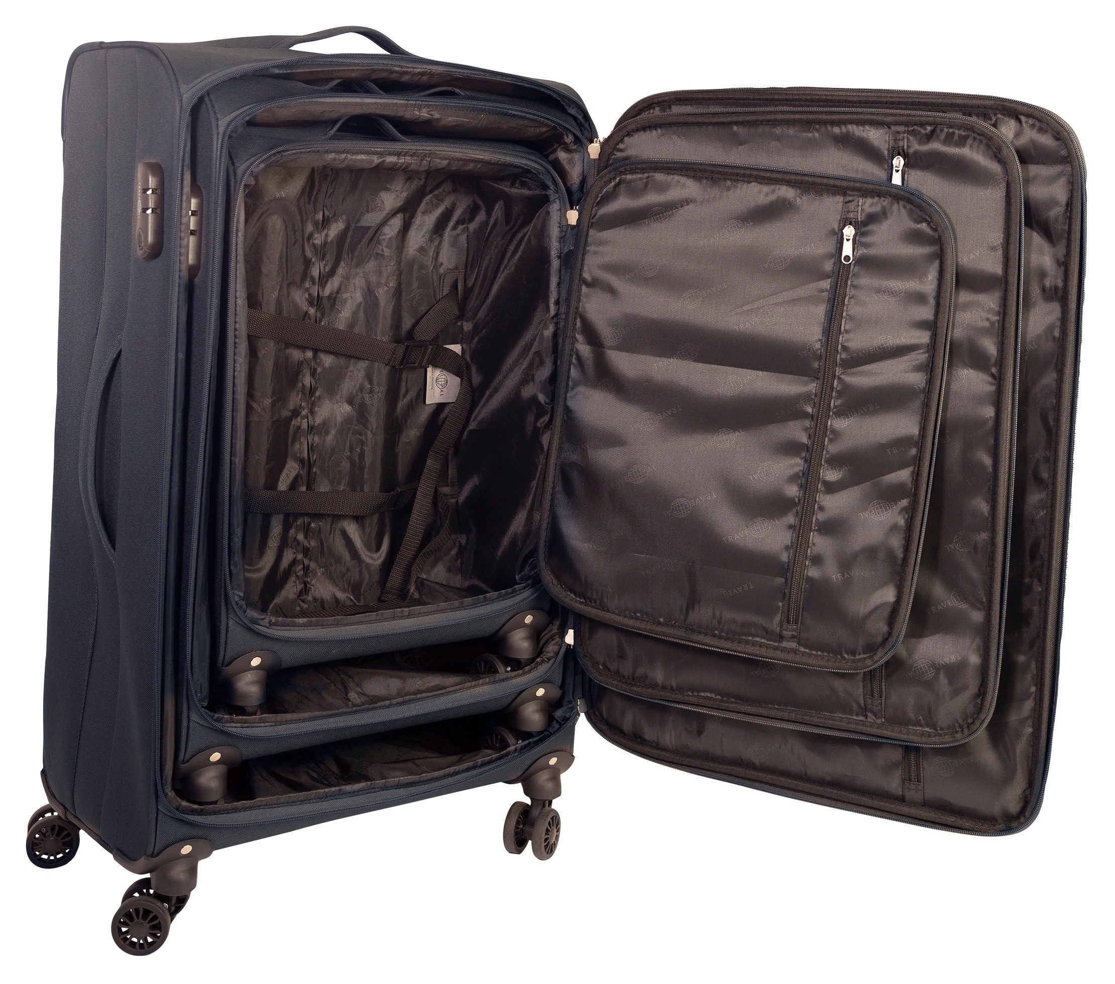 Travel Pal Trolleyset Reiskofferset PALMA 3 koffers s m l reistas vliegtas kofferlabel koffergordel (set 7-delig)