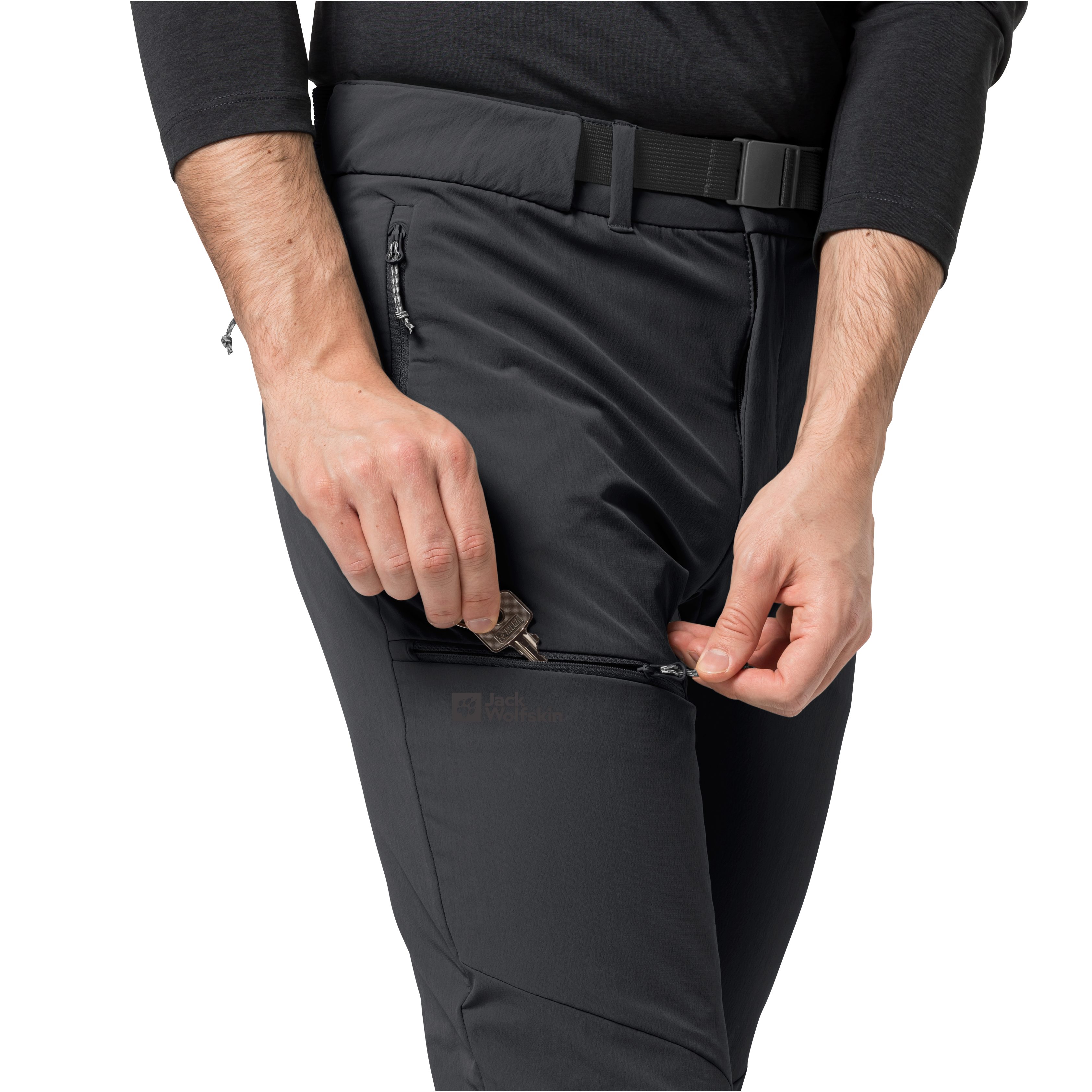 Jack Wolfskin Outdoorbroek HOLDSTEIG PANTS M hoog ademende, robuuste en elastische softshell broek