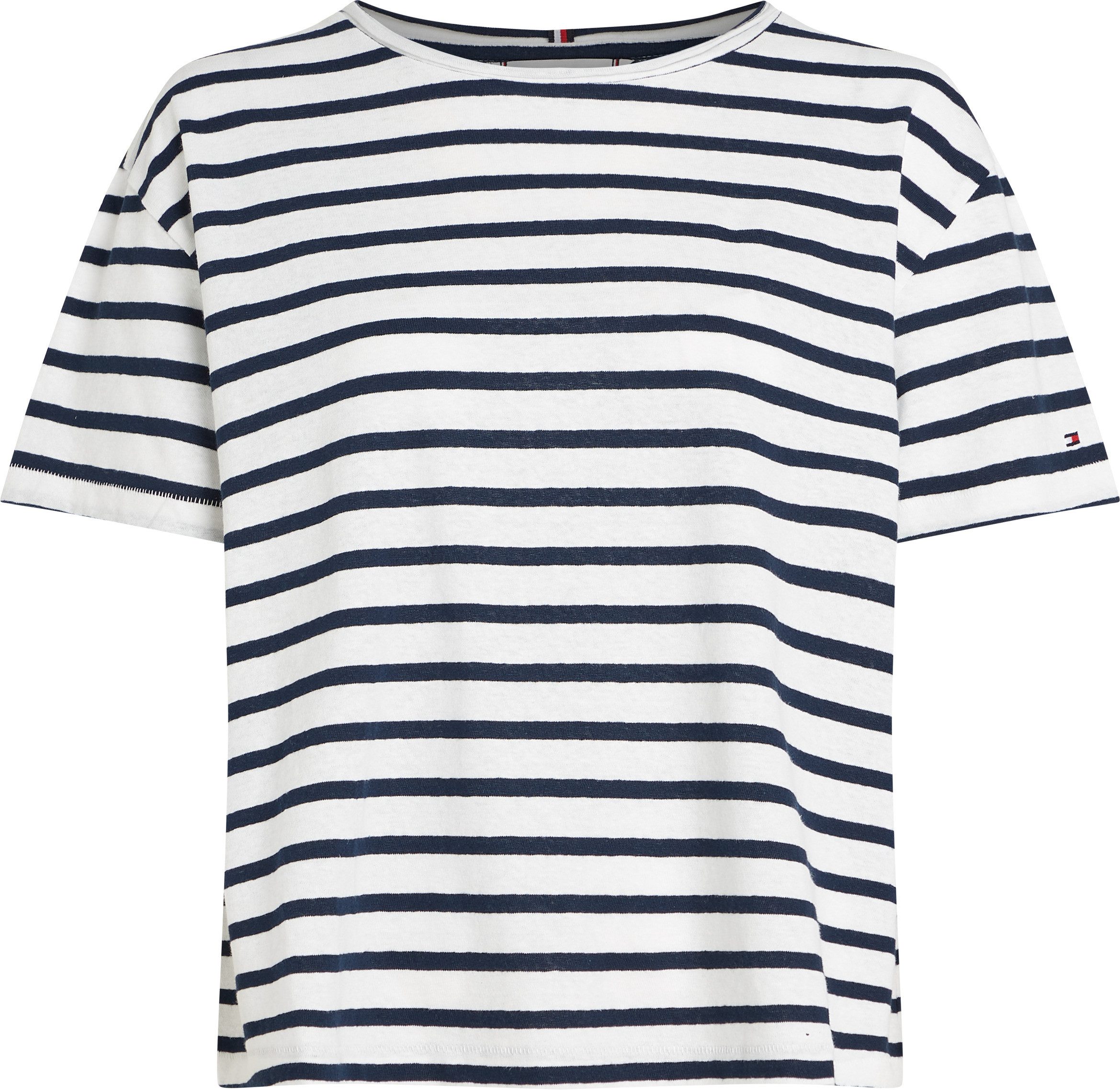 Tommy Hilfiger Shirt met korte mouwen MODERN CO LINEN C-NK SS
