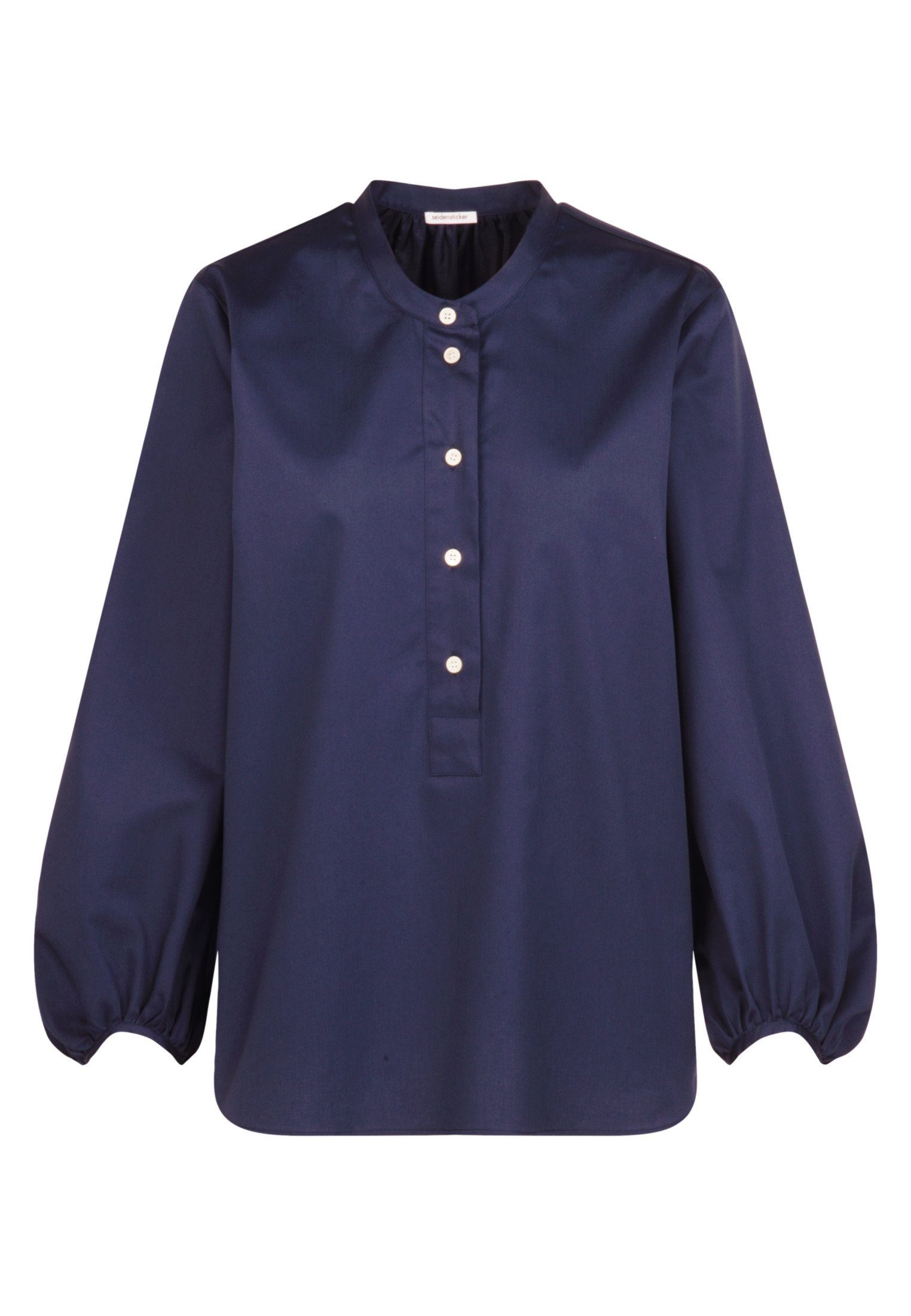 seidensticker Klassieke blouse Zwarte roos Lange mouwen kraag uni