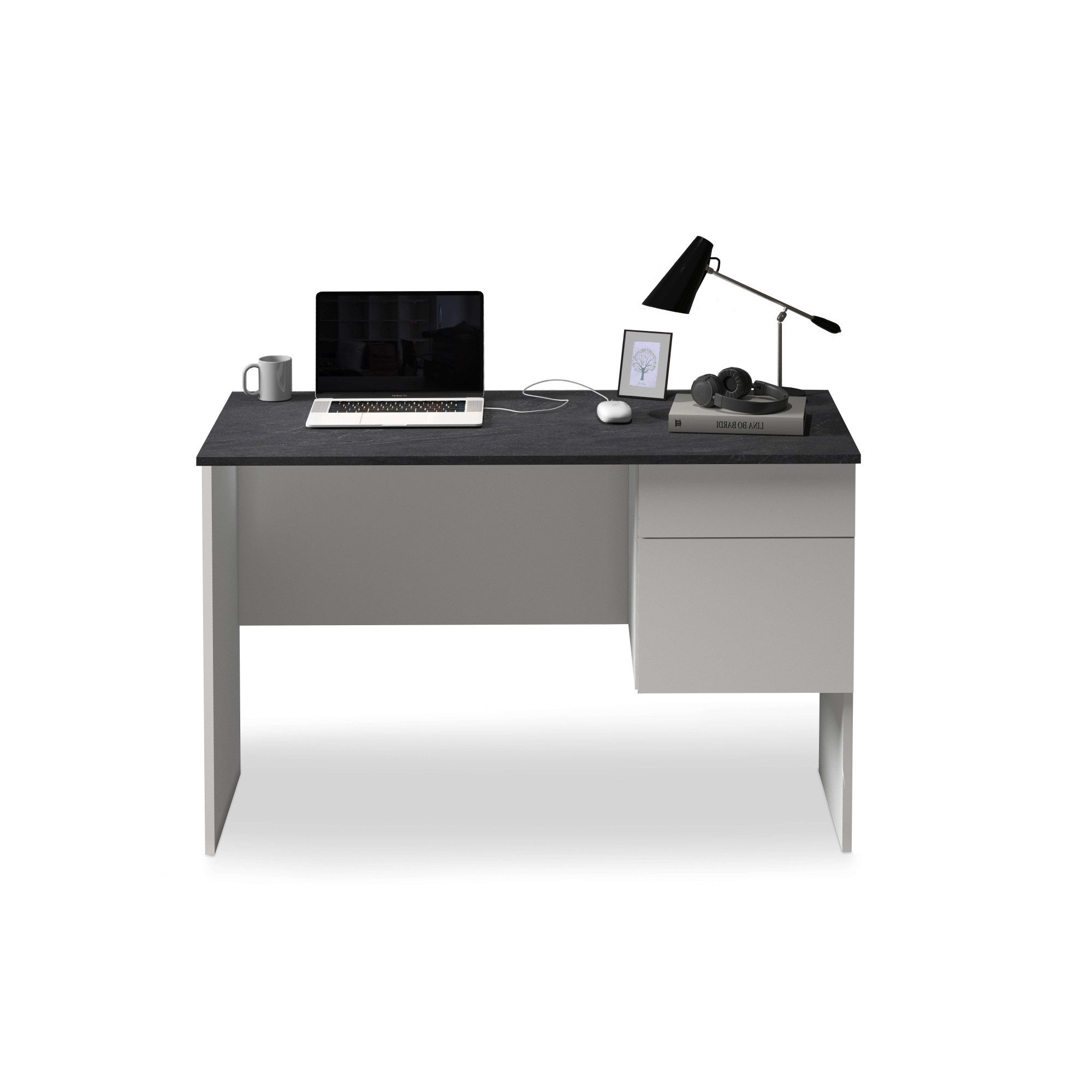 INOSIGN Bureau Sunrise, kleine computertisch, bureautafel met 1 deur & 1 lade, tafelblad breedte 110 cm, made in italy bureaus wit