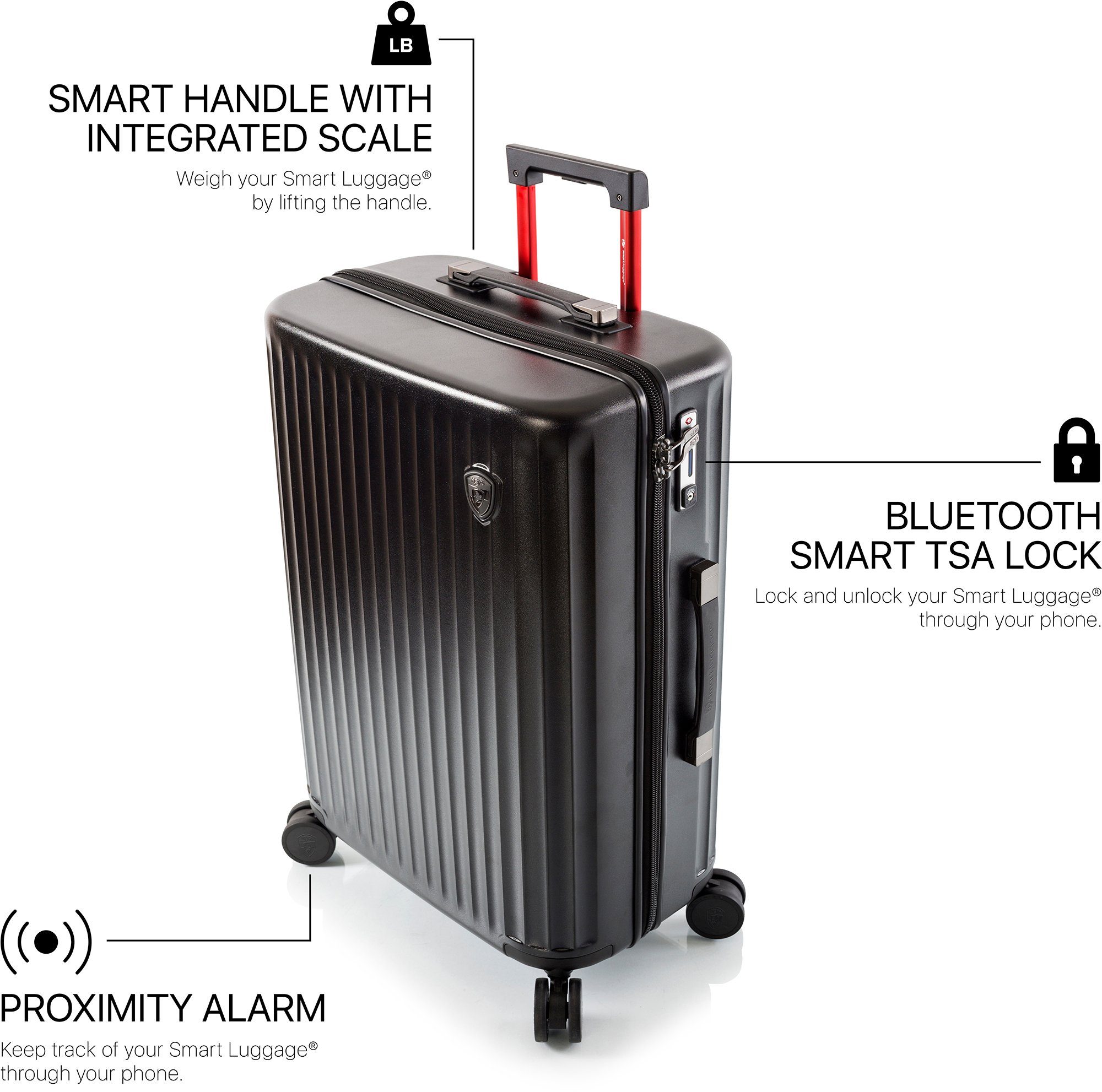 Heys Hardshell-trolley Smart Luggage®, in verschillende kleuren en maten Heys x Joachim Llambi handbagage Smart Bagage met app-functie