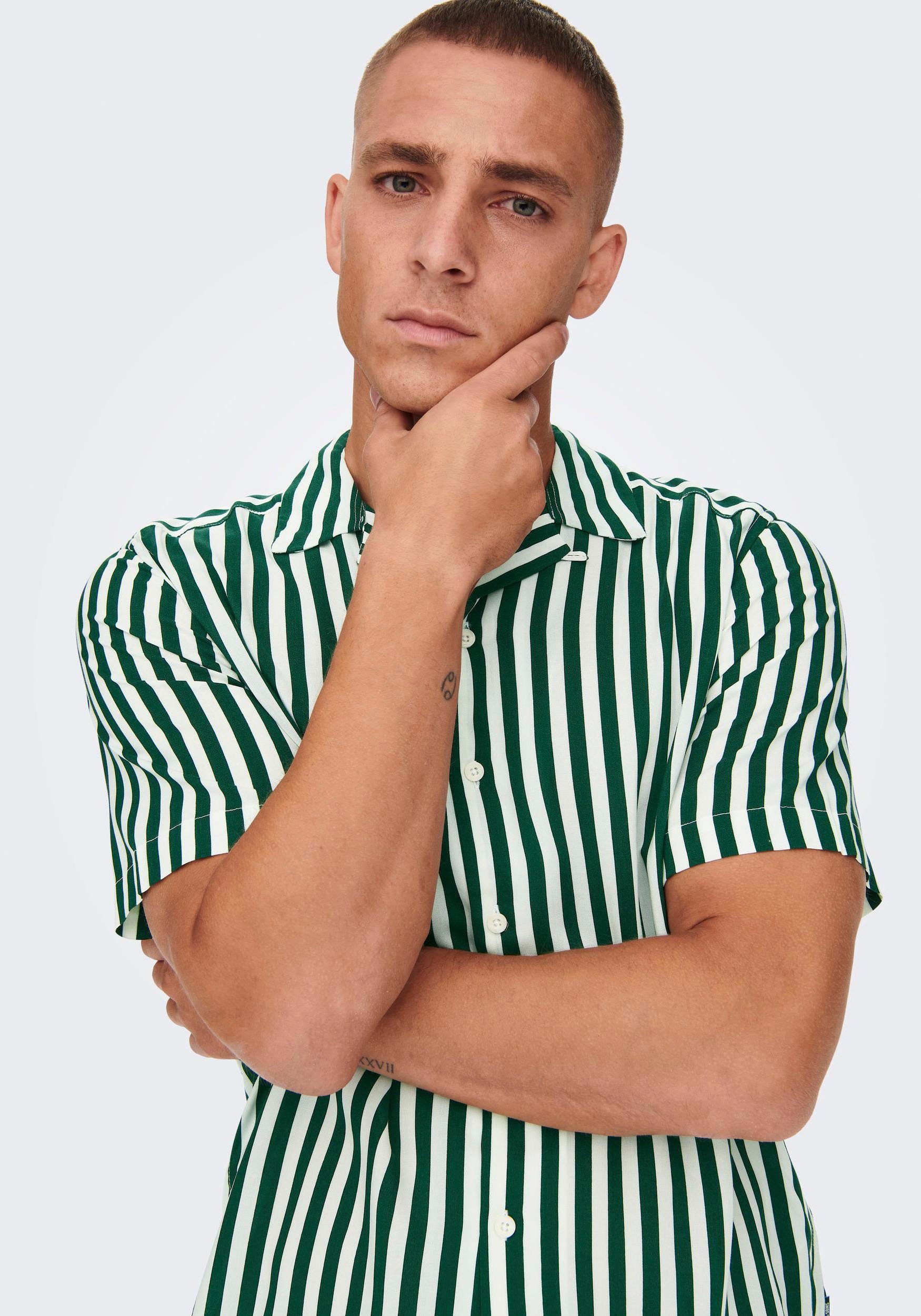 ONLY & SONS Overhemd met korte mouwen ONSWAYNE LIFE SS VISCOSE