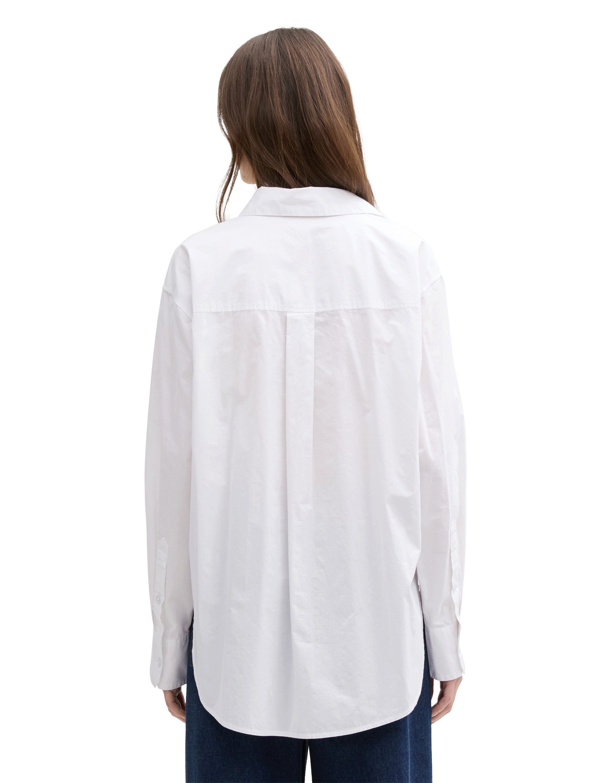 Tom Tailor Denim Blouse met lange mouwen met borstzak