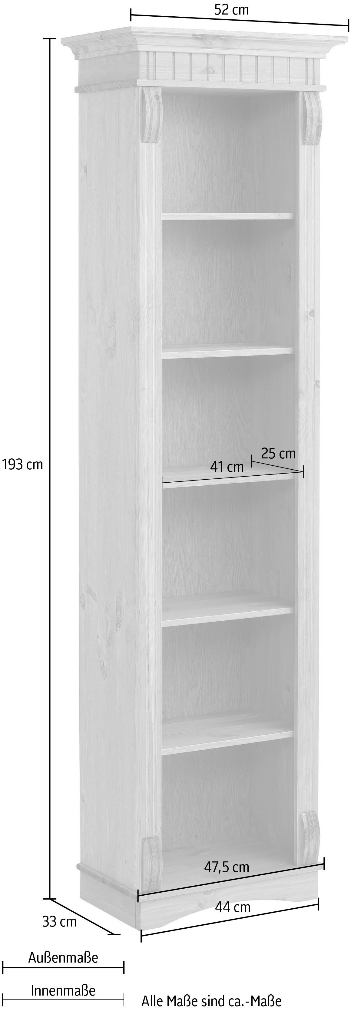 Home affaire Staand rek Teresa Hoogte 193 cm, van massief grenen, FSC®
