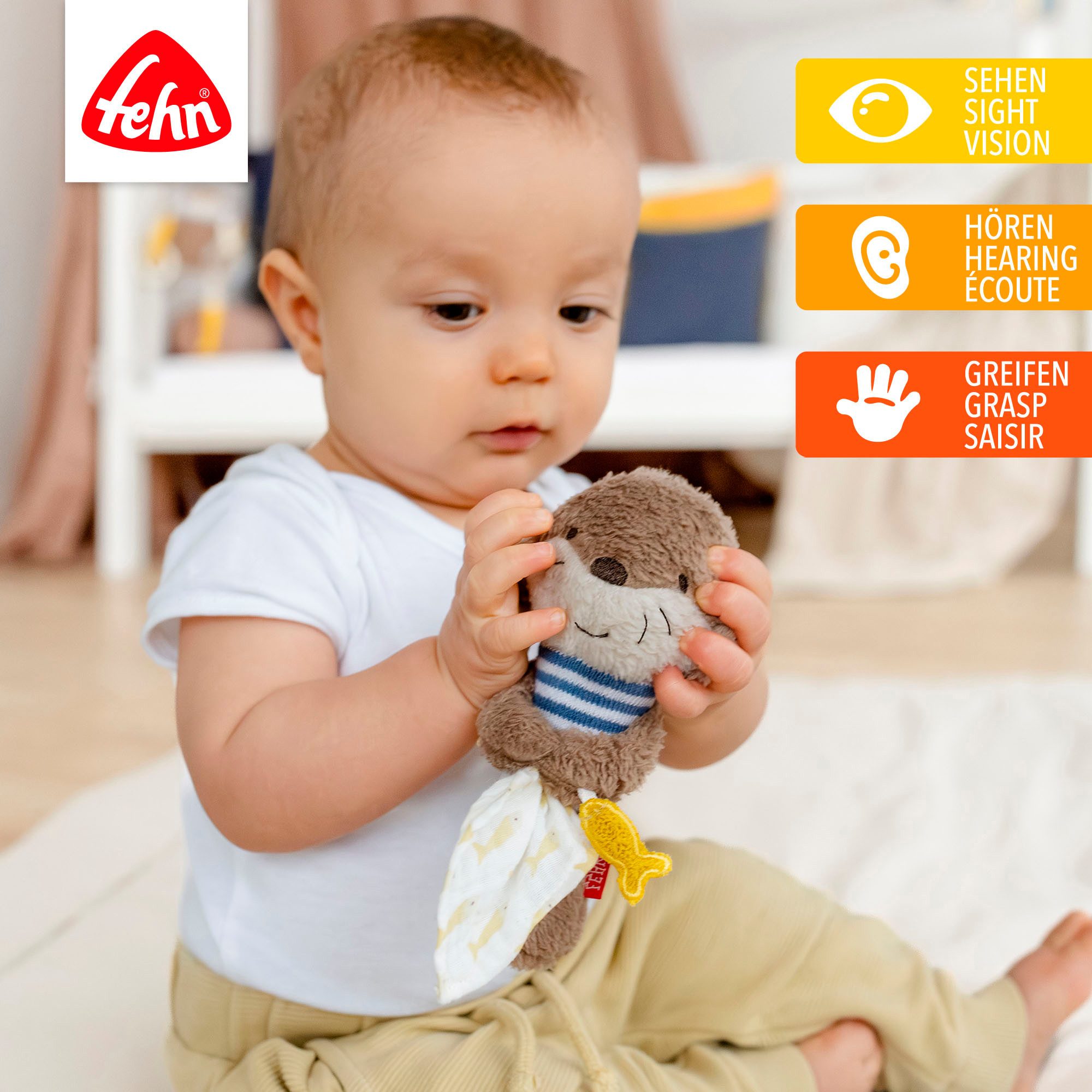 Fehn Grijpspeeltje Otter Theo, stok grijpring Otter