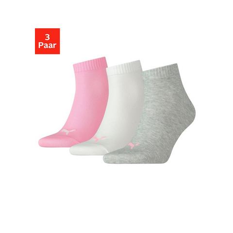 Womens Quarter 3-Pack Sokken Roze Pink. Size 35