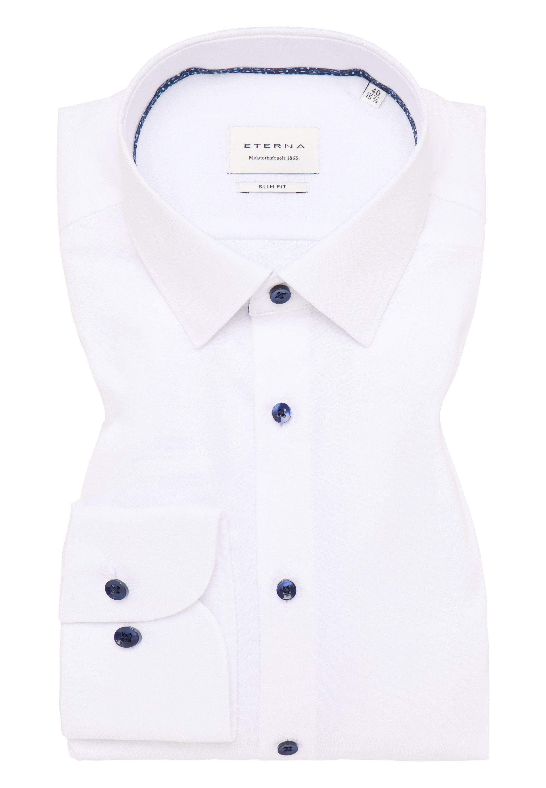 Eterna Overhemd met lange mouwen Slim fit NON IRON (strijkvrij)